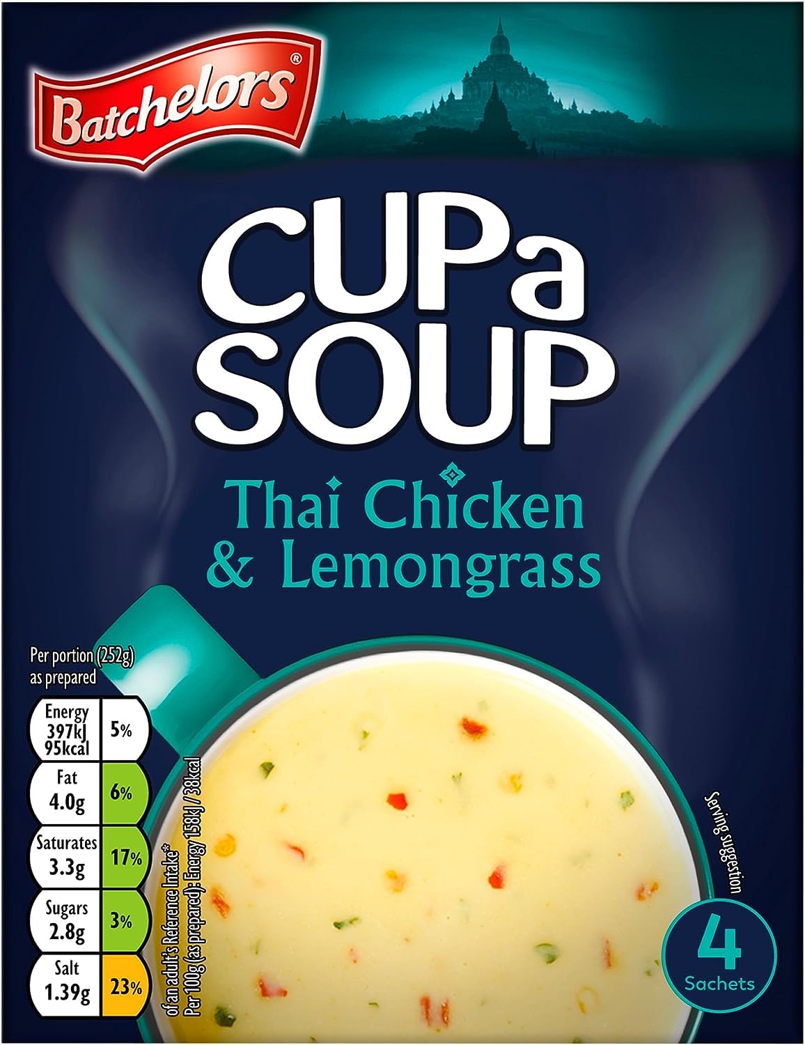Batchelors Cup a Soup Thai Chicken & Lemongrass Instant Soup Mix - 36 Sachets (9 Boxes of 4) 2