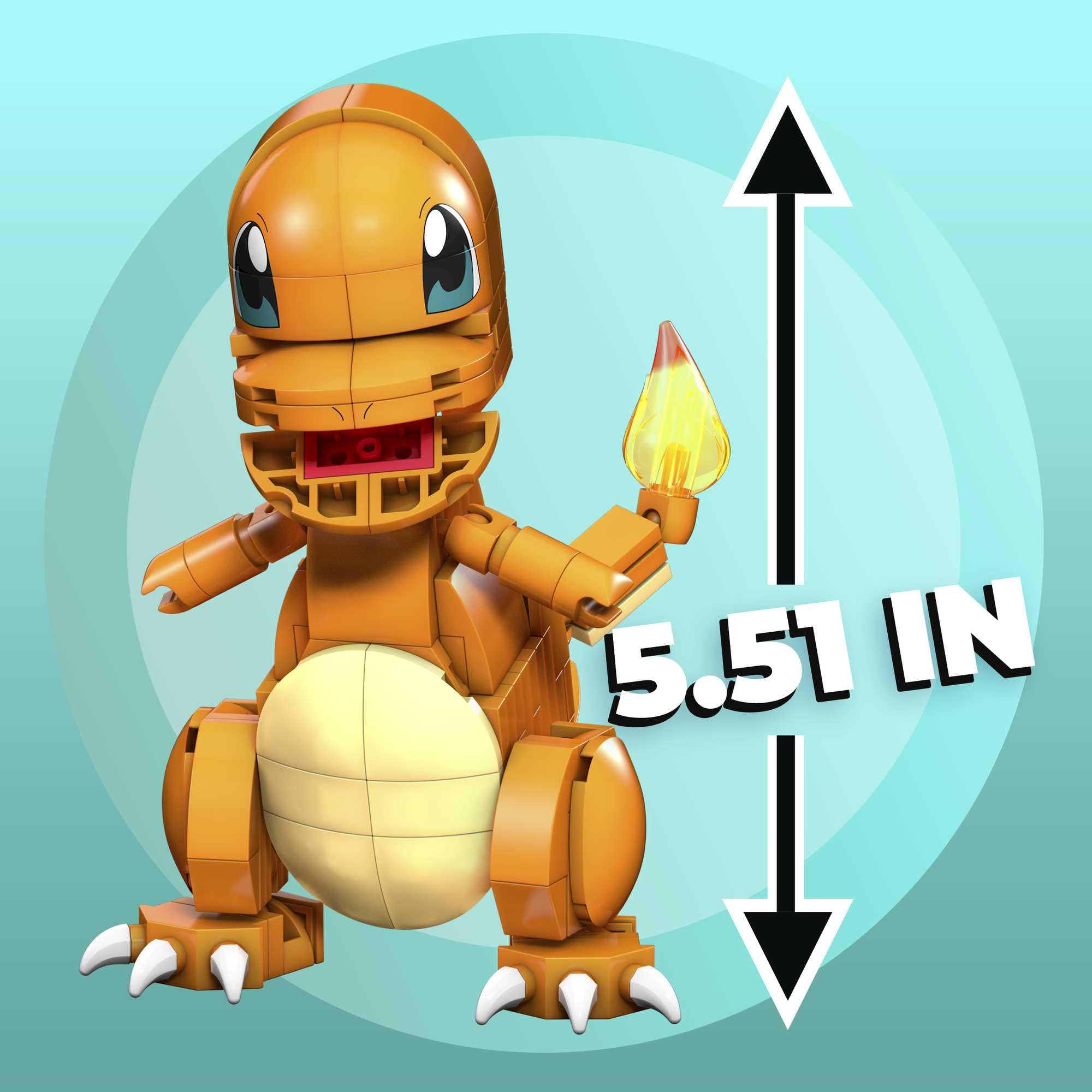MEGA Pokémon Charmander Building Set - 180-Piece Buildable & Poseable Fire-Type Figure for Kids 6+ 5