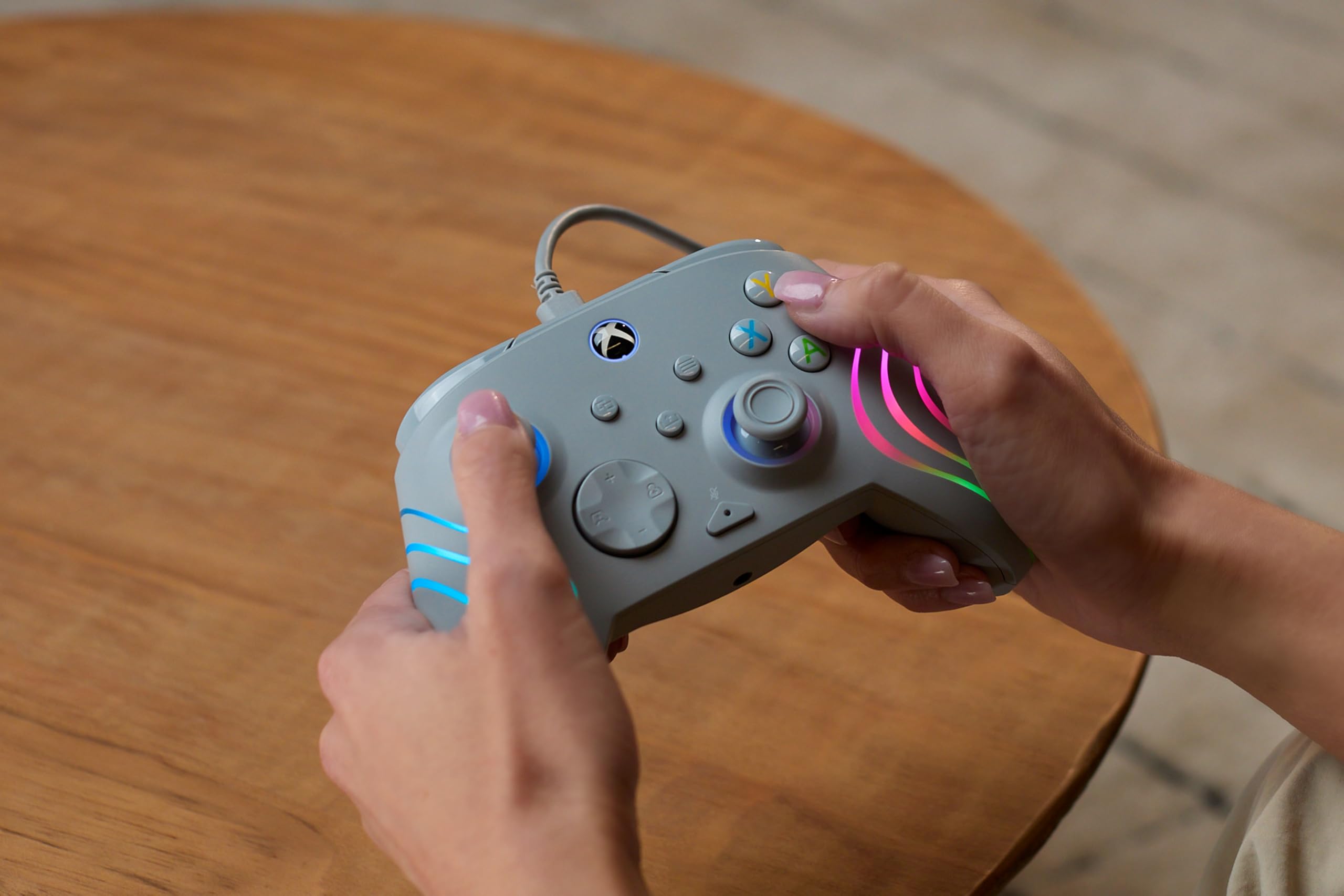 Turtle Beach Afterglow Wave Grauer kabelgebundener RGB-Gaming-Controller für Xbox &amp; PC 8