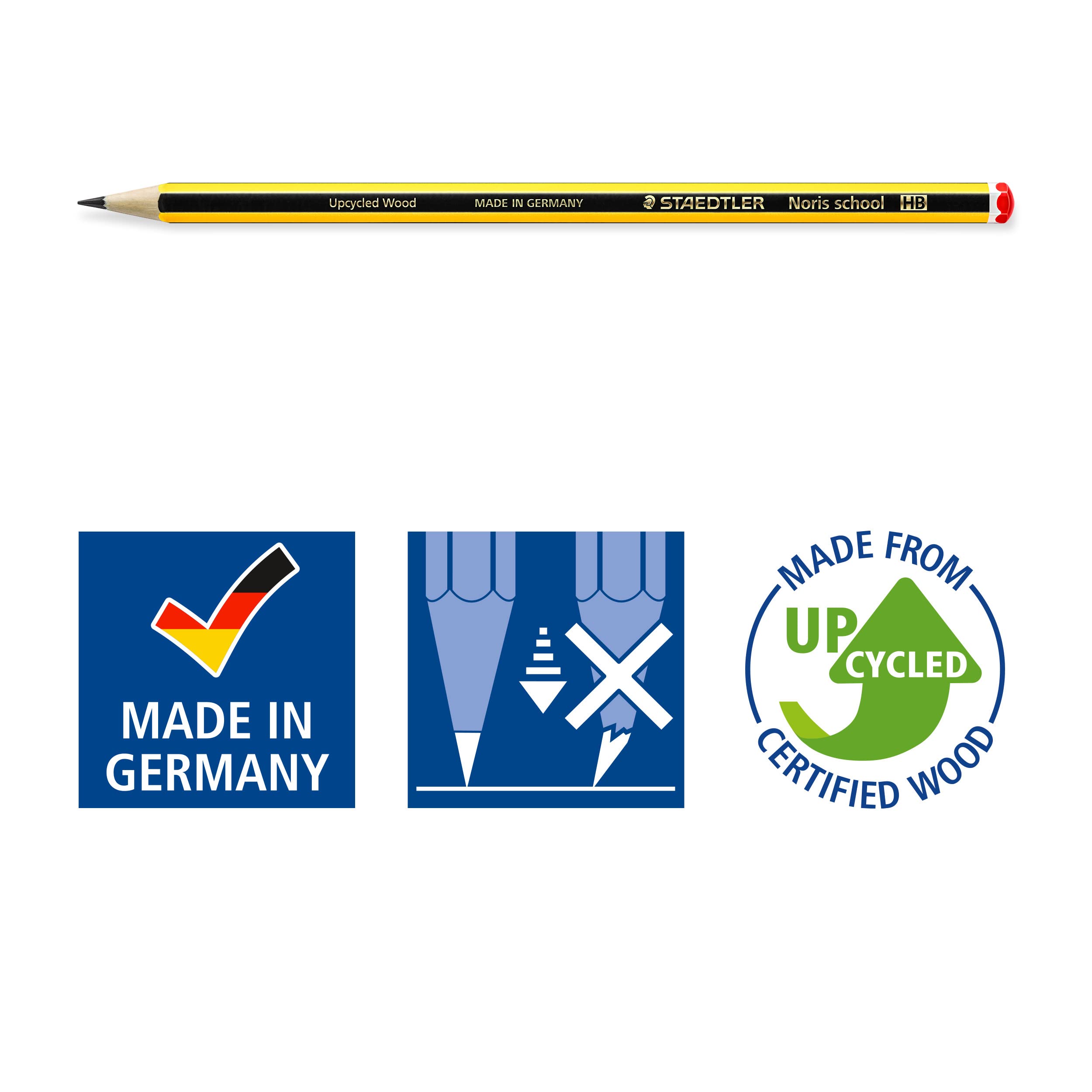 STAEDTLER 121S1BK10D Noris School Graphite Pencils - HB Degree (Pack of 10 5