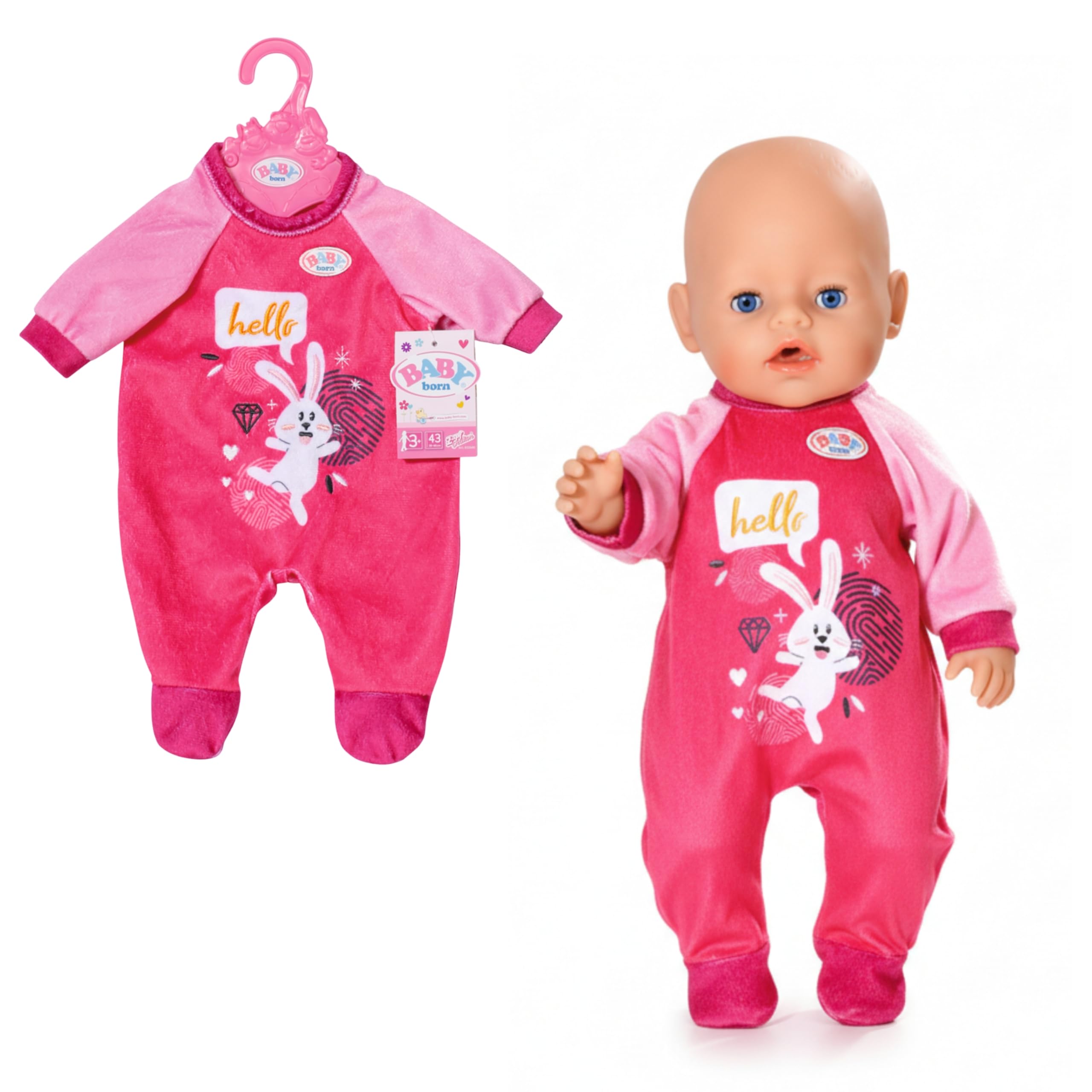 BABY born Nightfriends for babies Romper Pink 43cm (832646) 1