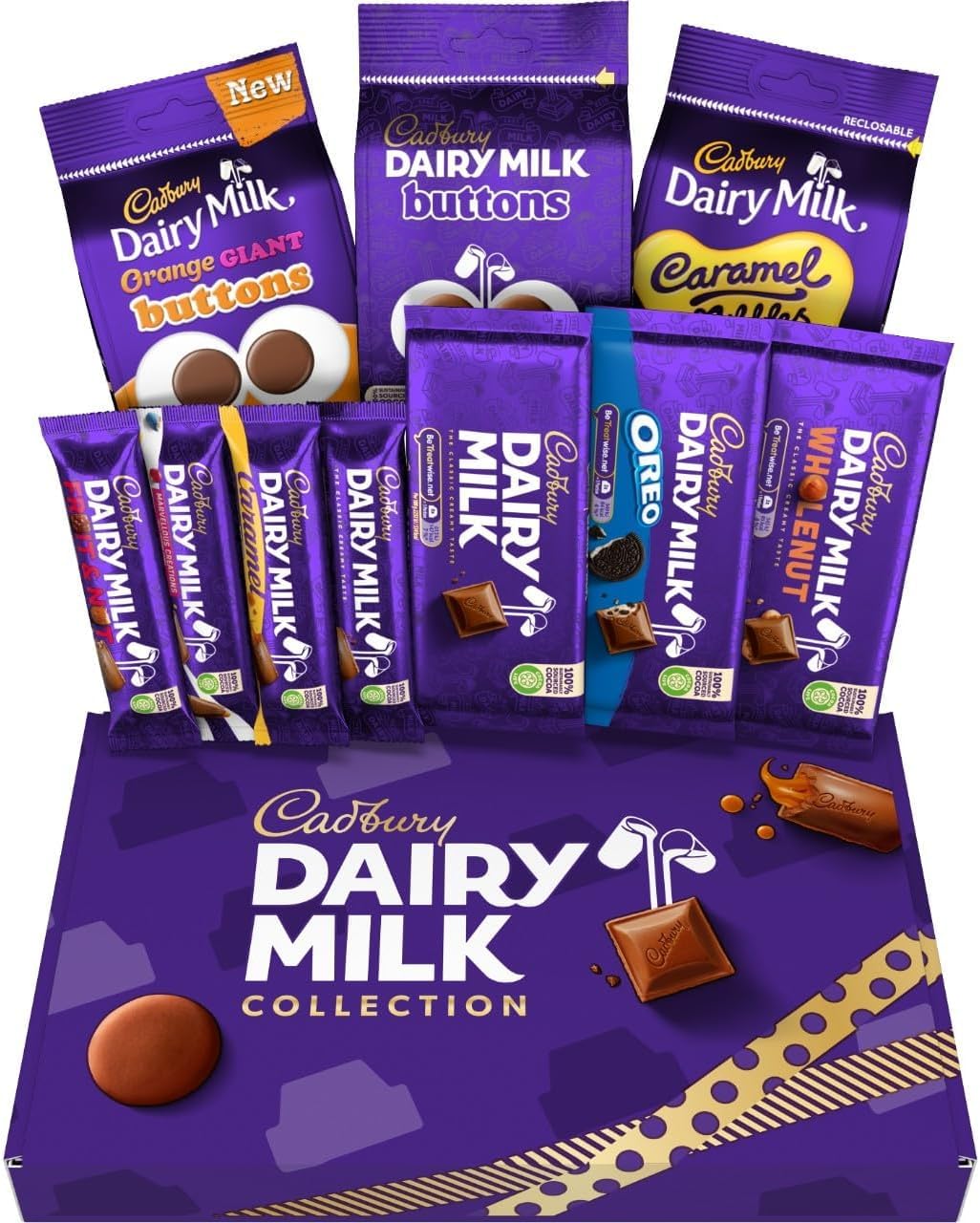 Cadbury Dairy Milk Big Night In Deluxe Hamper with 10 Assorted Chocolate Bars 1