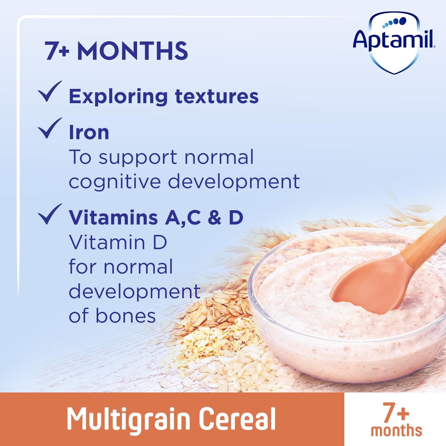 Aptamil Multigrain Porridge Baby Food Cereal, 7+ Months, 200g (Pack of 4) 5