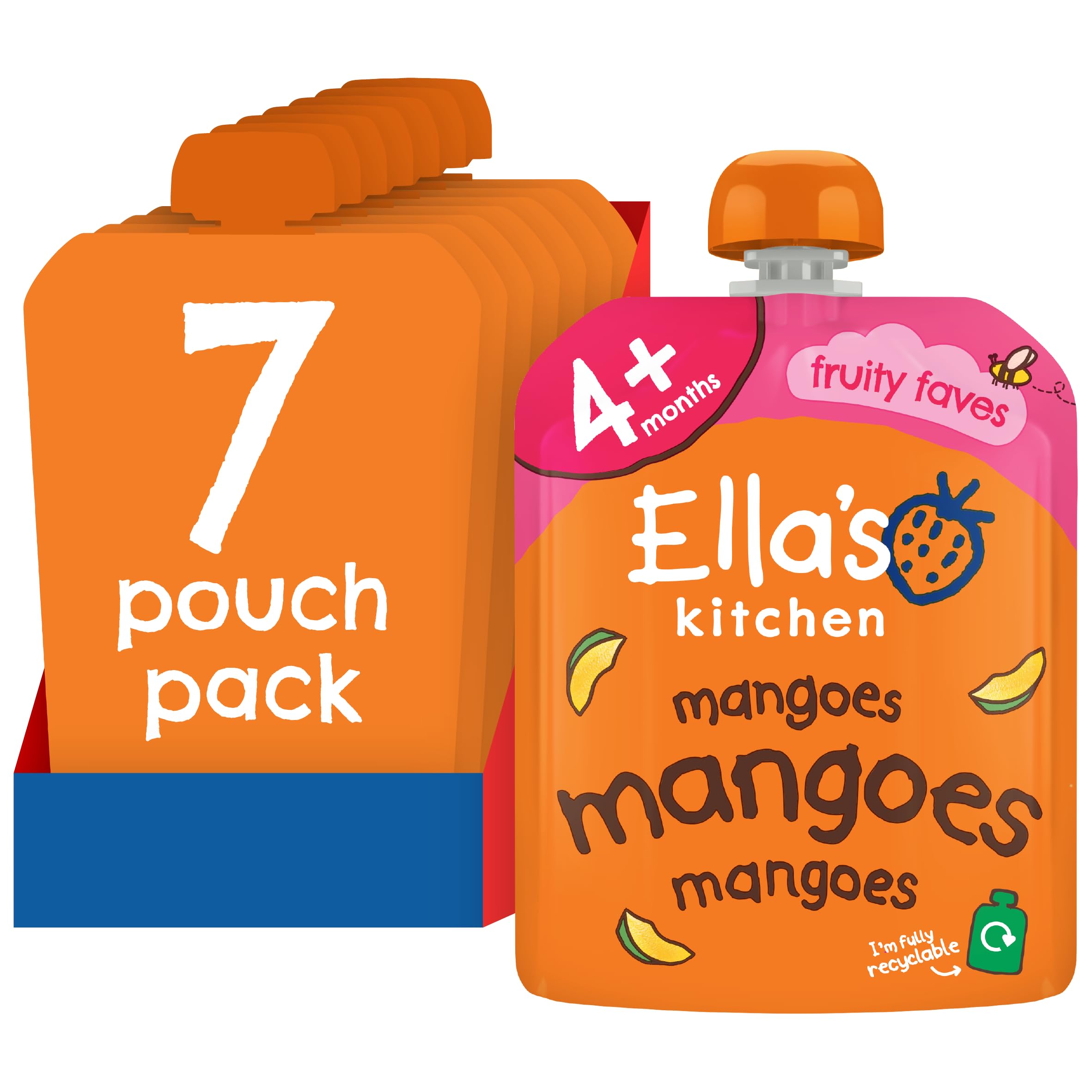 Ella's Kitchen First Taste - Organic Mangoes Puree | 70g Pouch (Pack of 7) 1