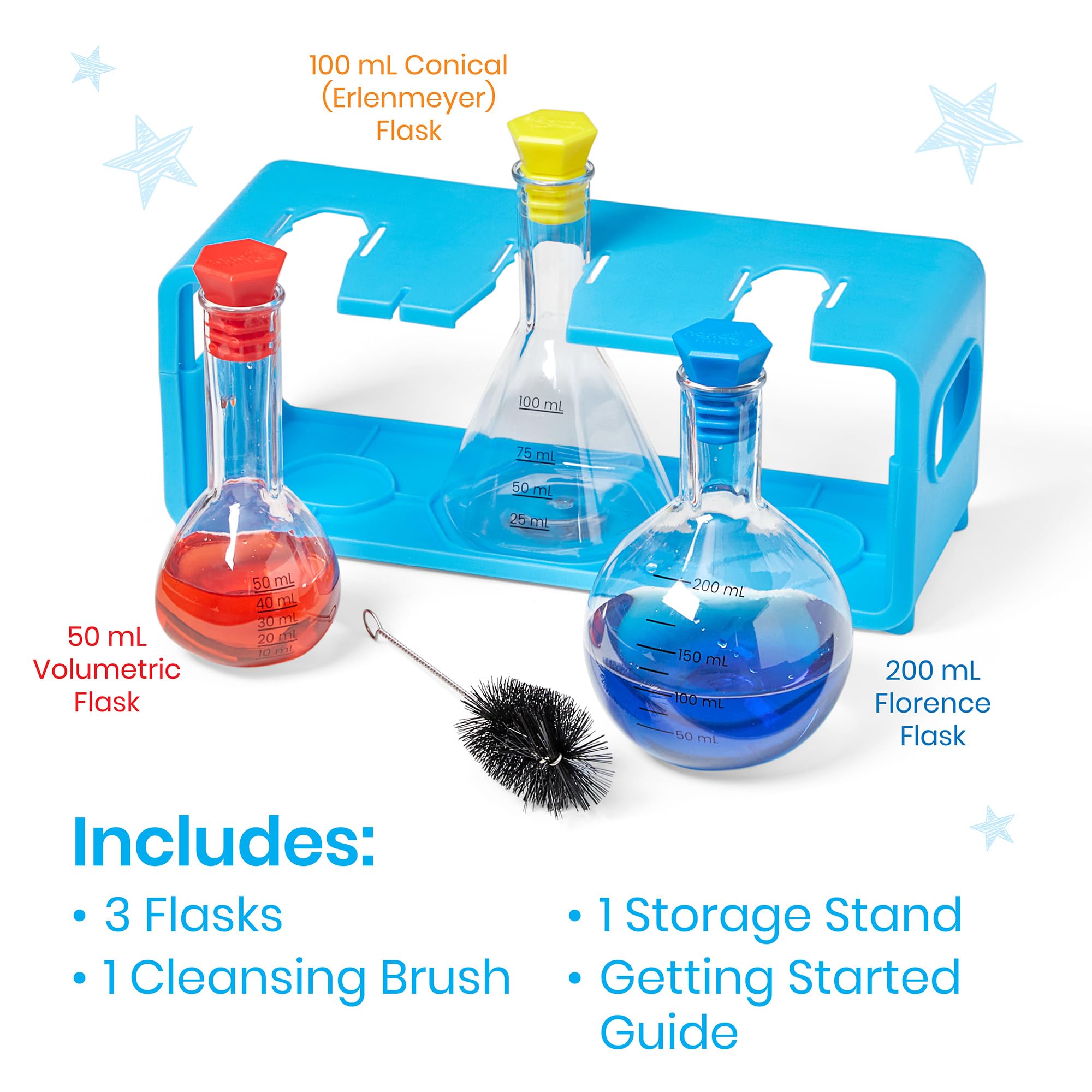 Learning Resources Starter Science Measuring Flask Set - Educational Science Play for Ages 3+ 10
