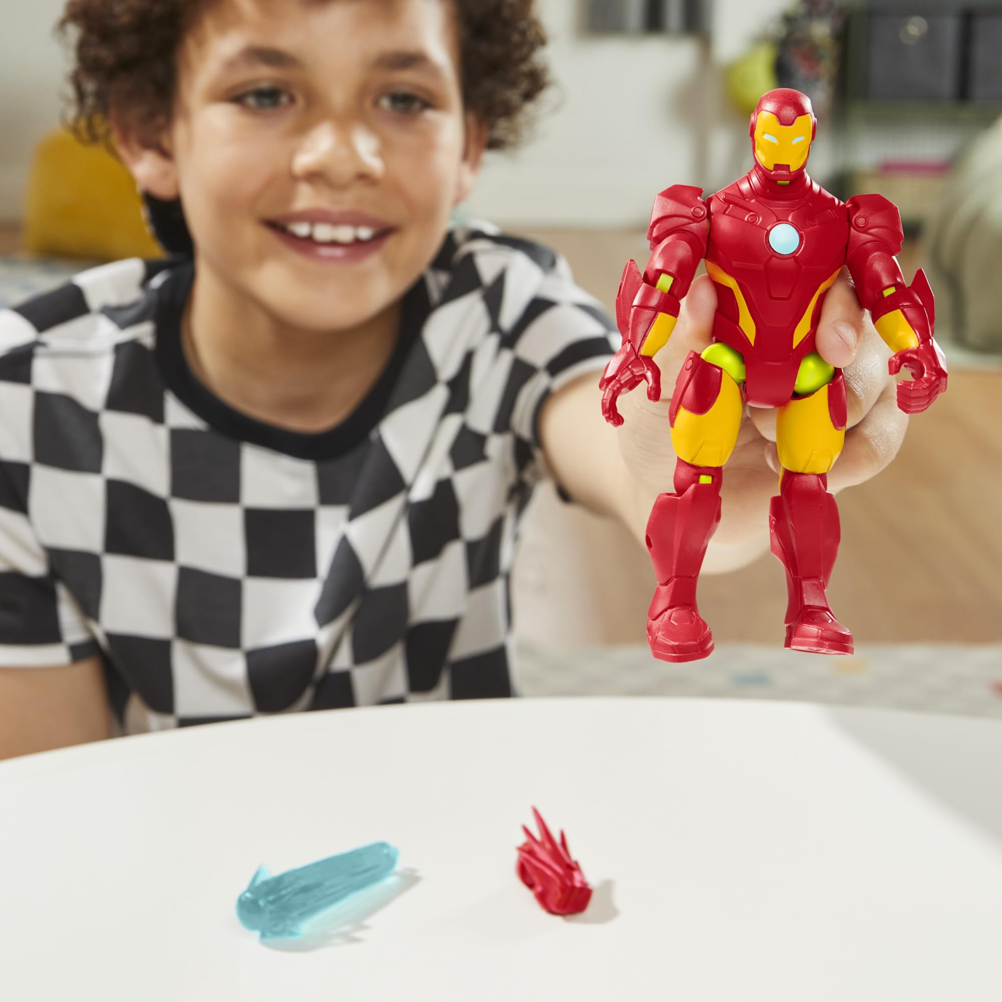 Marvel Press MixMashers Iron Man Action Figure - 5-inch Scale, Mix & Match Parts | Ages 4+ 4