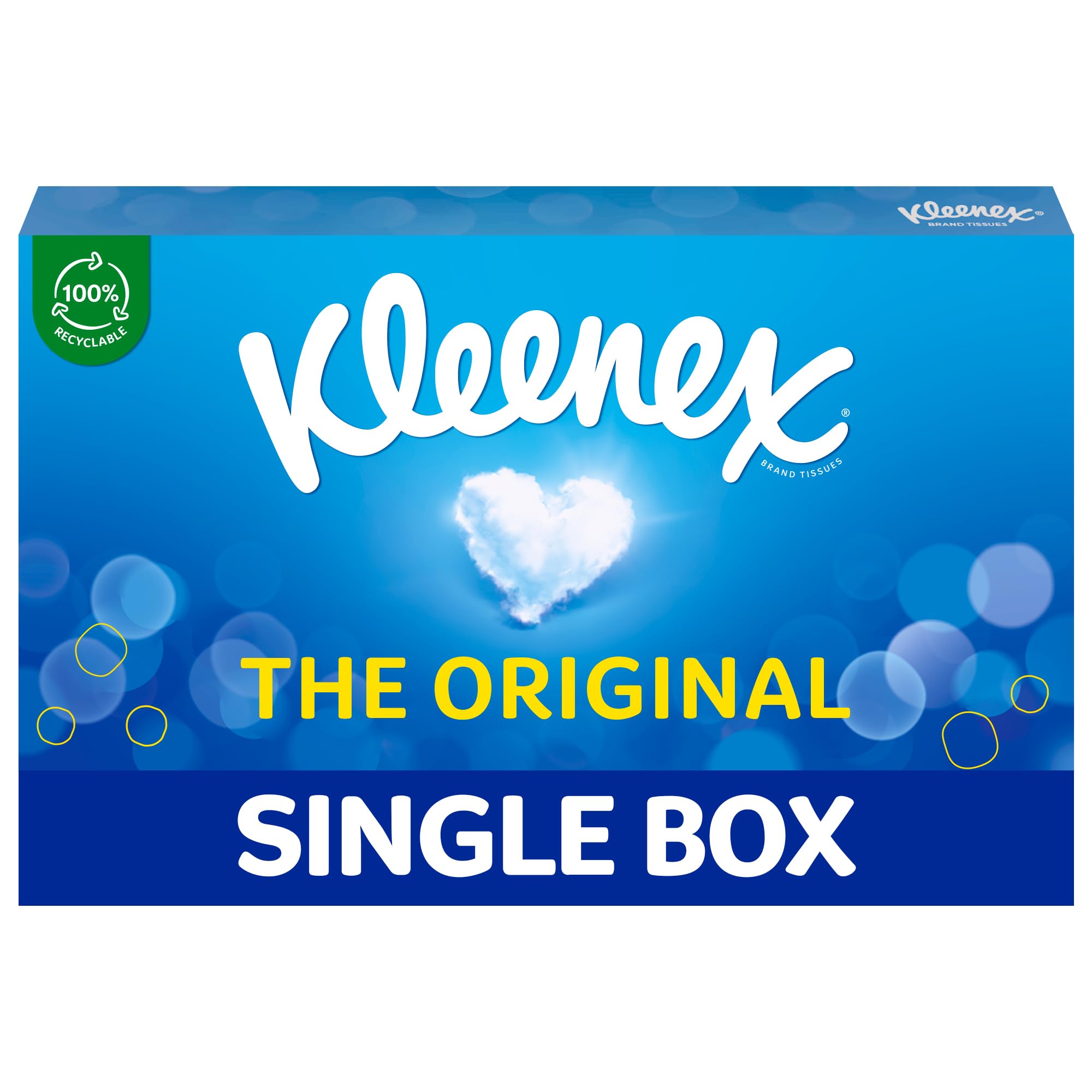 Kleenex Original Tissues - 3 Ply Softness | 64 Sheets per Box | Ultra Soft 1