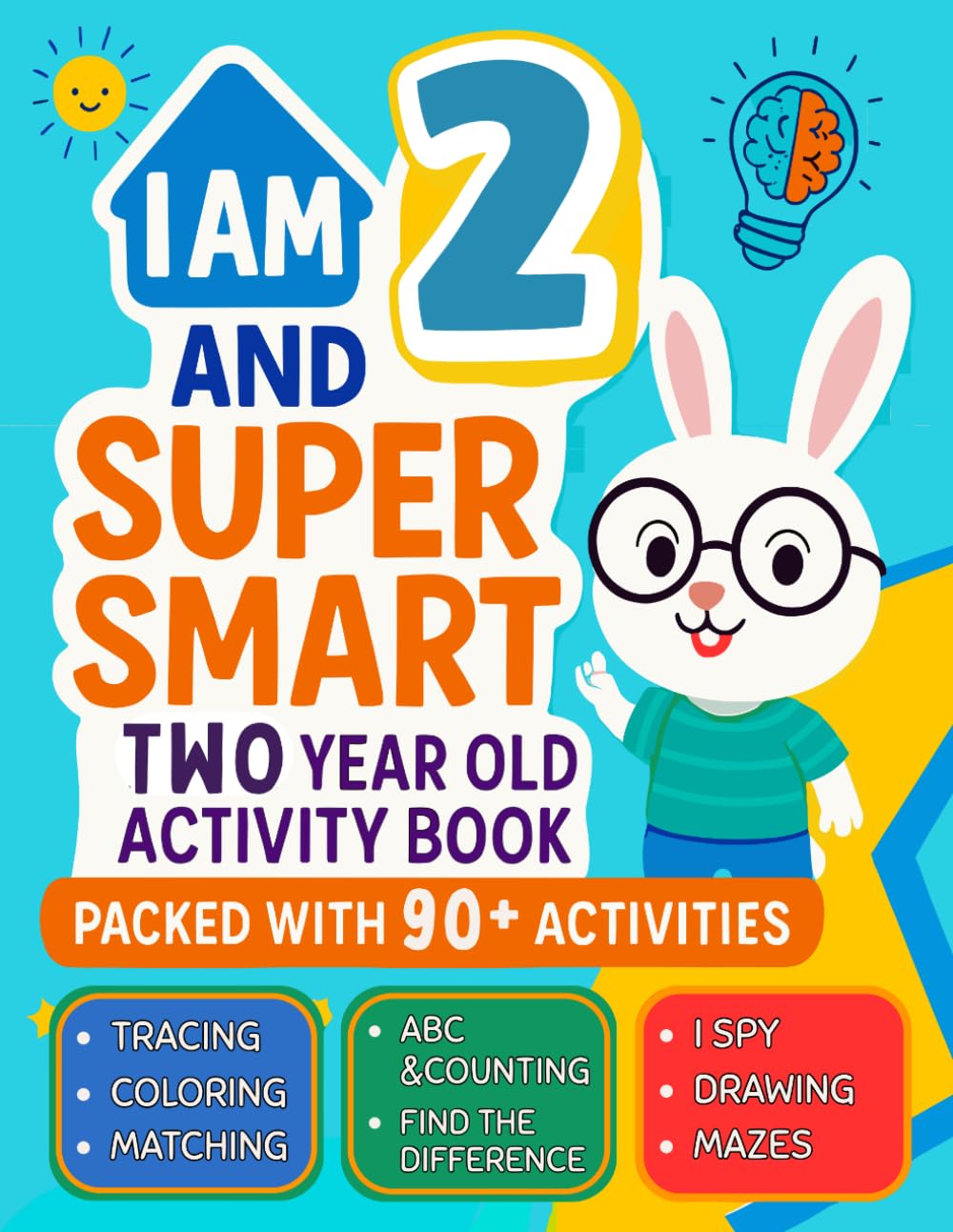 AMA GA Press I Am 2 and Super Smart - Two Year Old Activity Book | 90+ Activities | Ages 1-3 1