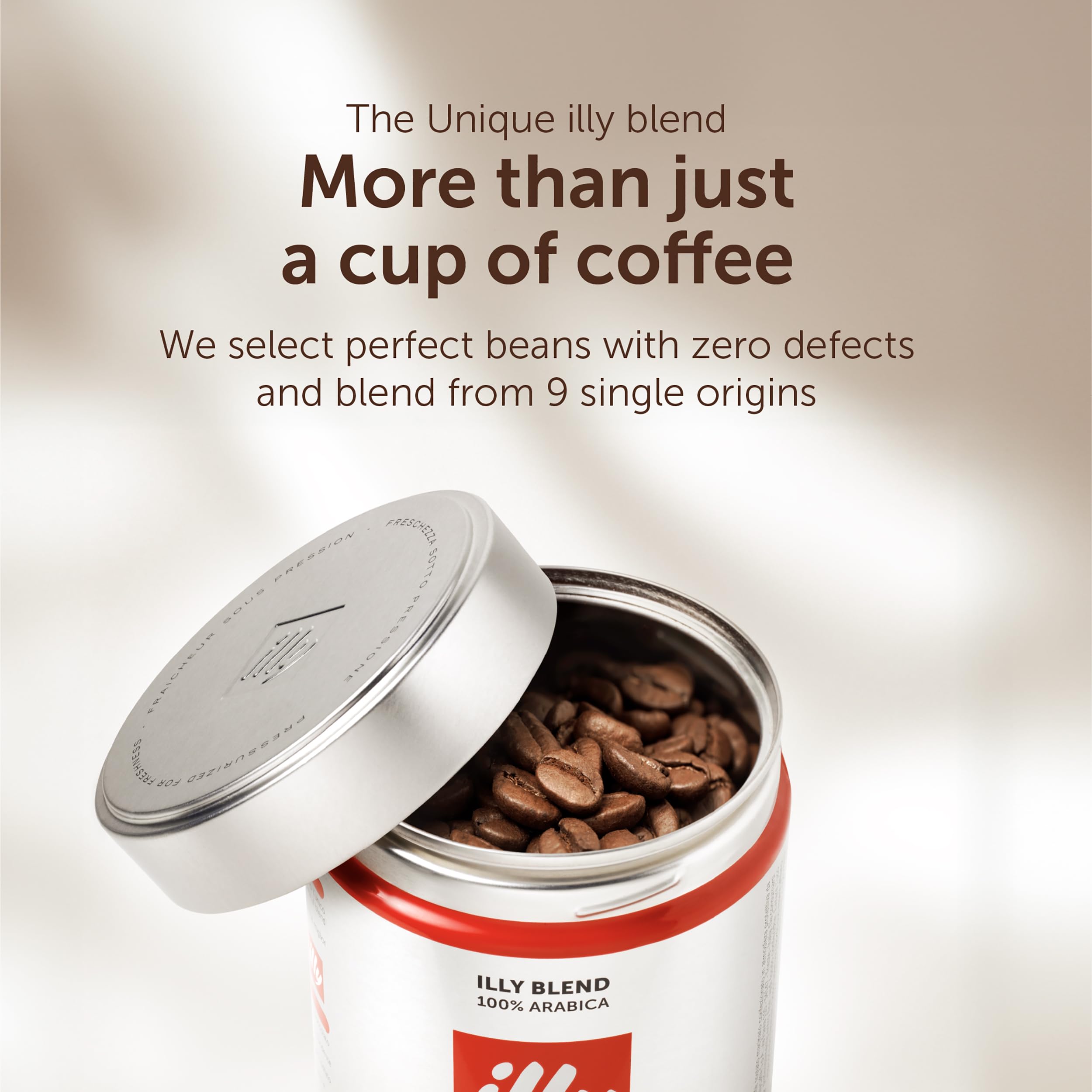 illy Classico Medium Roast Whole Coffee Beans - 100% Arabica - Ideal for Espresso, Moka Pot - 250g Tin 3