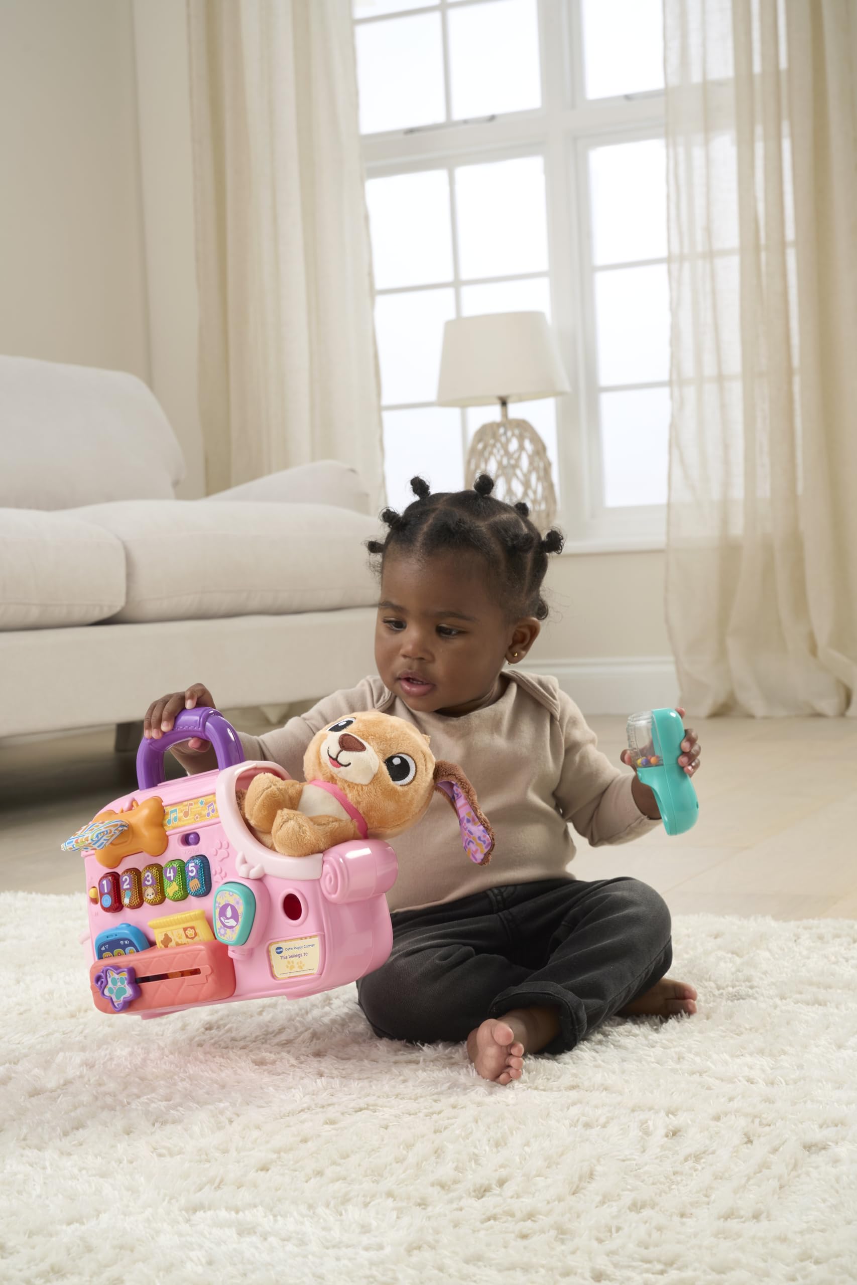 VTech Baby Cutie Puppy Carrier - Interactive Role-Play Toy with 6 Accessories | Ages 9-36 Months 6