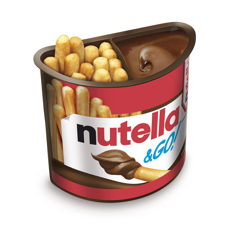 Nutella &Go! Hazelnut Snack Kit, Portable Chocolate & Breadstick Snack Pack, 12 Count