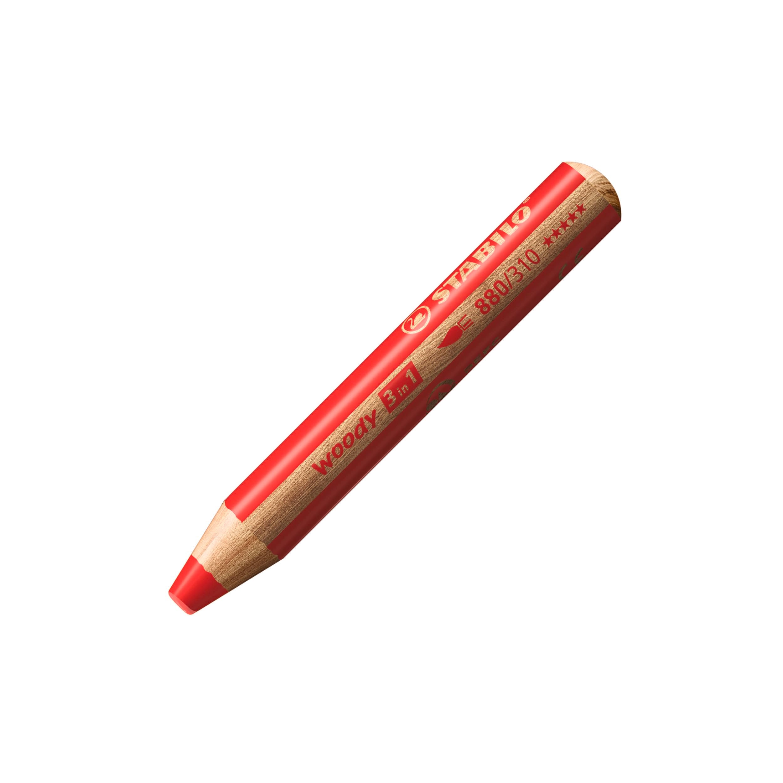 STABILO woody 3-in-1 Pencil Set - 6 Assorted Colors with Sharpener | Water Soluble 4