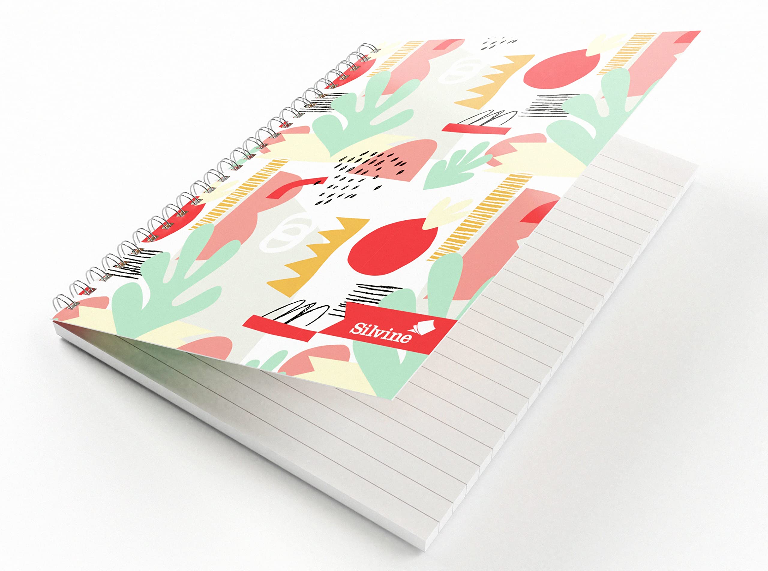 Silvine A5 Wirebound Notebook - 160 Page Feint Ruled with Perforated Pages | Assorted Designs 5