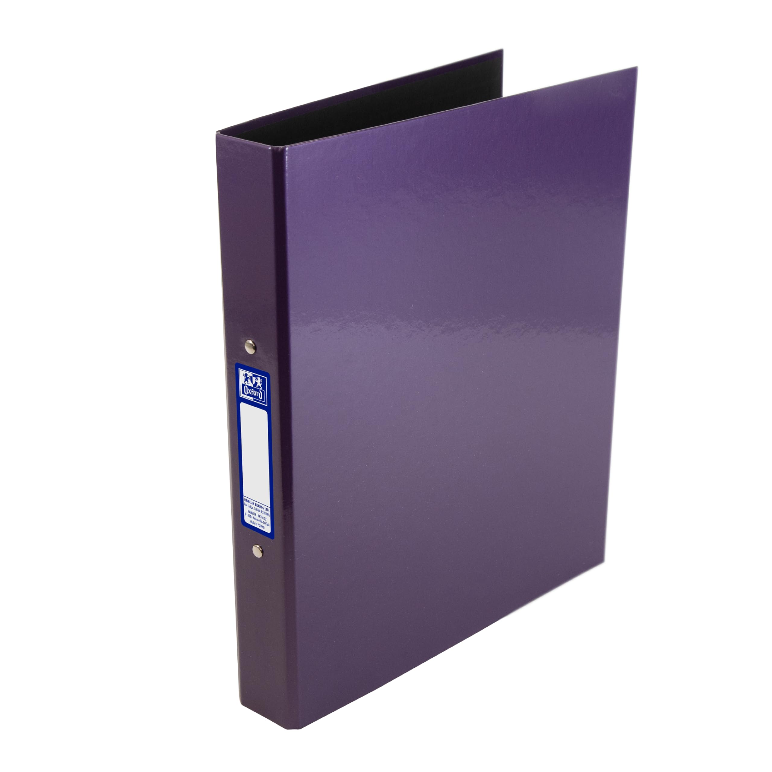 Oxford Premium A4 Ring Binder, Purple Single Folder, 25mm Capacity, Laminated Paper on Board 9