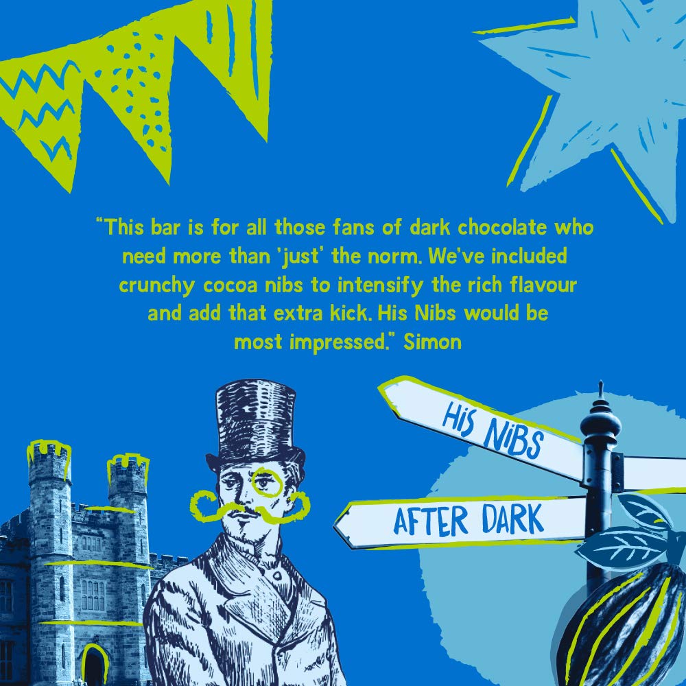 Montezuma - Lordy Lord 70% Kakao Zartbitterschokoladentafel mit Kakaonibs, vegan &amp; glutenfrei, 90g 8