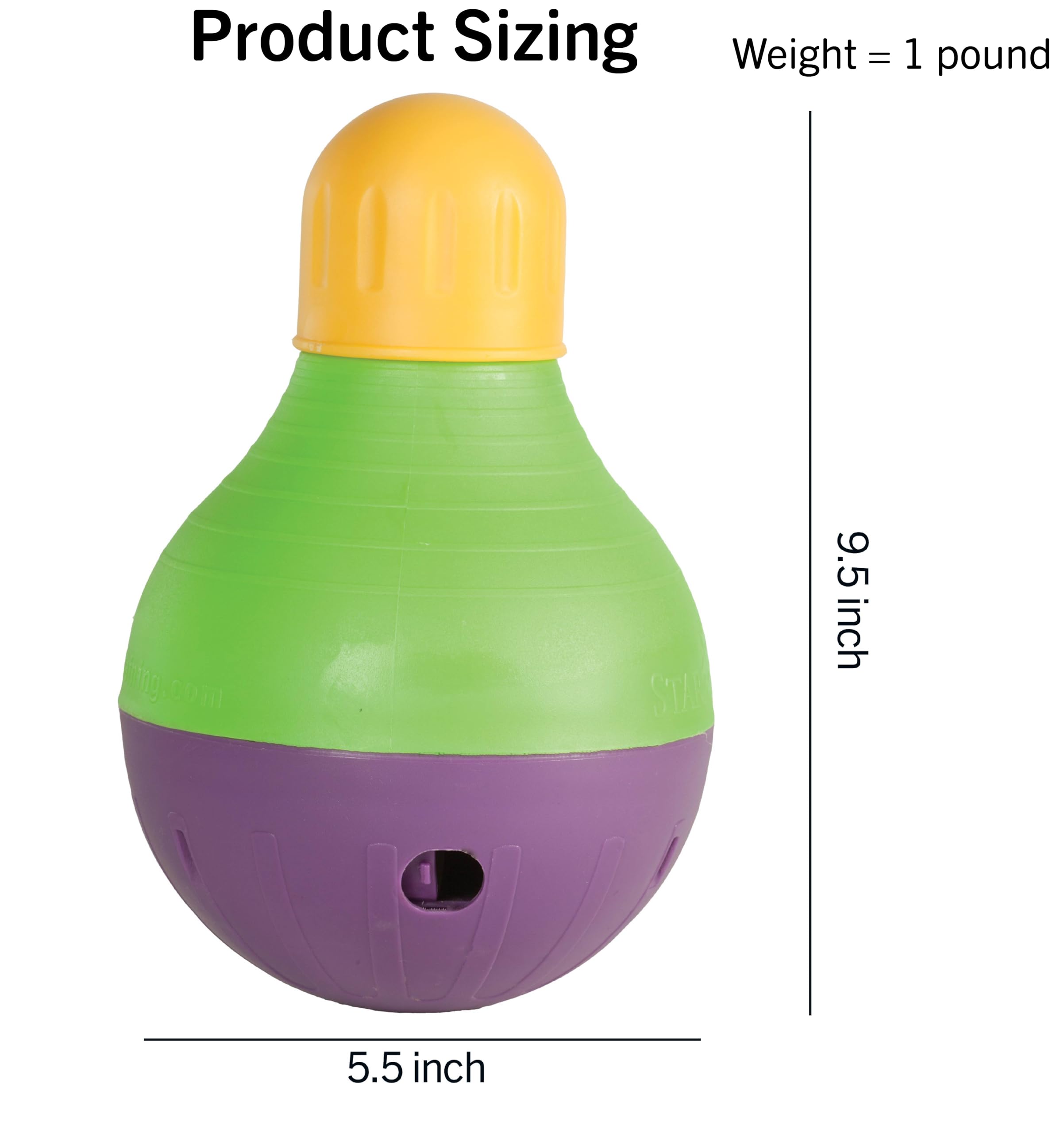 STARMARK Bob-a-Lot Interactive Dog Toy - Treat Dispensing, Adjustable Difficulty, Large Size 4