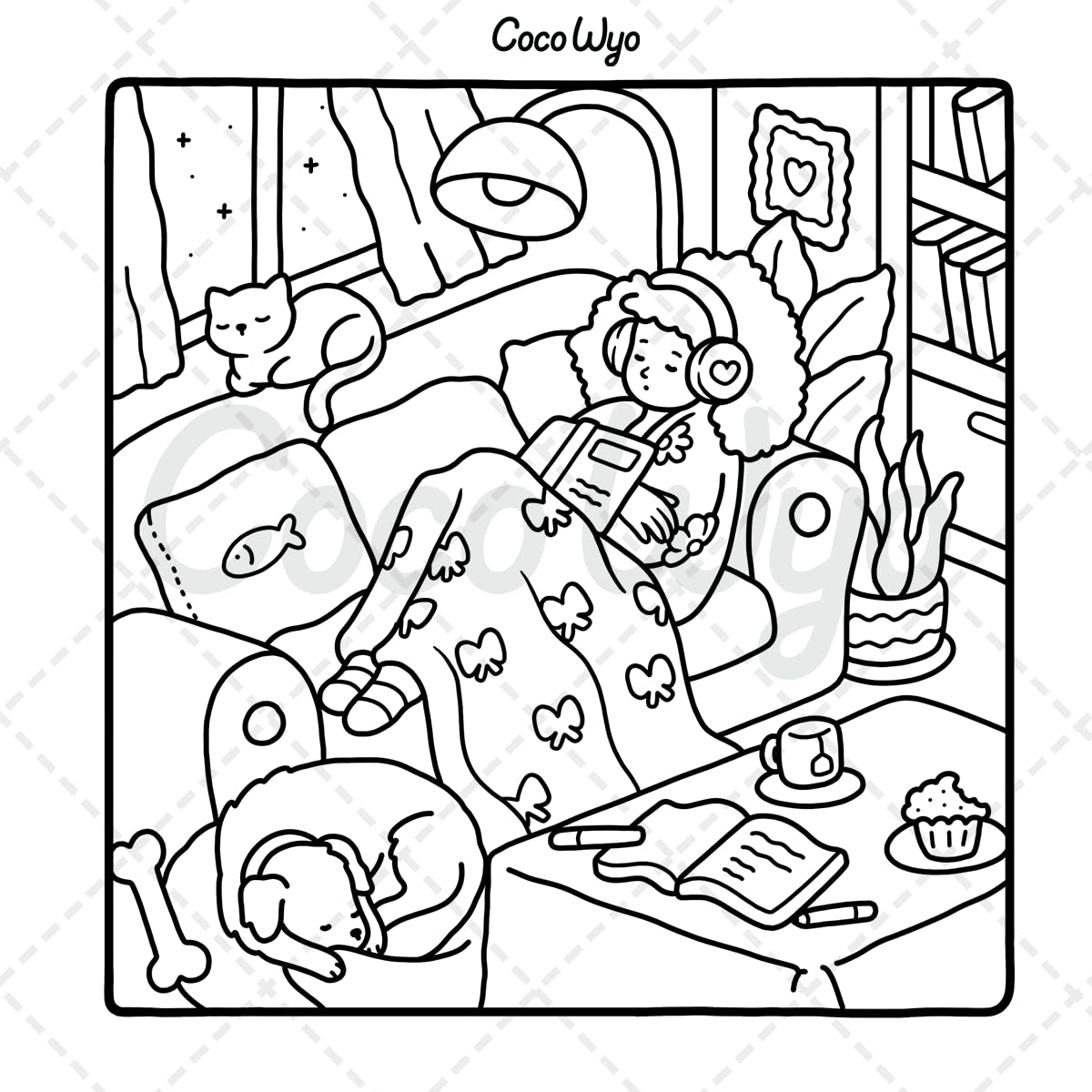 Coco Wyo Girl Moments Coloring Book - Cute Cozy Daily Activities | Paperback | English 7