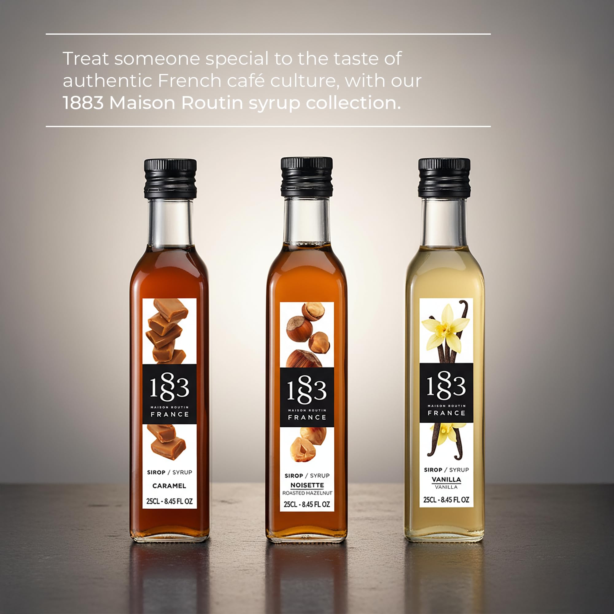 1940 MAISON ROUTIN Premium Syrup Gift Set - Vanilla, Caramel & Roasted Hazelnut | 750 ml 2