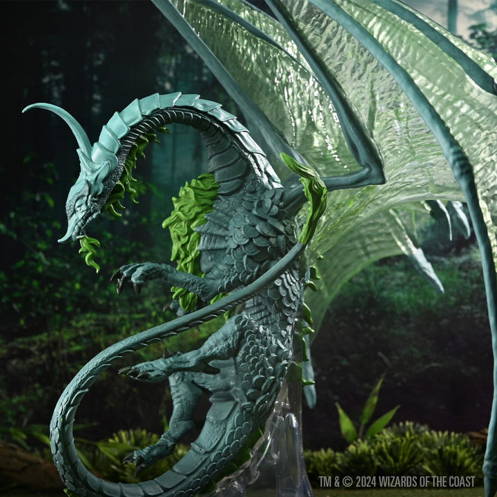 WizKids D&D Icons of The Realms: Adult Moonstone Dragon - Premium Painted Miniature (2023)