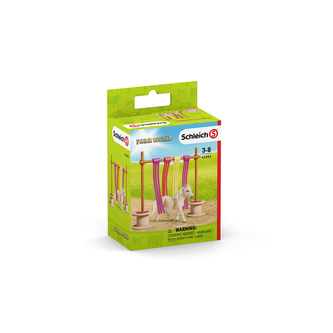 Schleich 42484 Farm World Pony Curtain Obstacle - Educational Playset for Ages 3+
