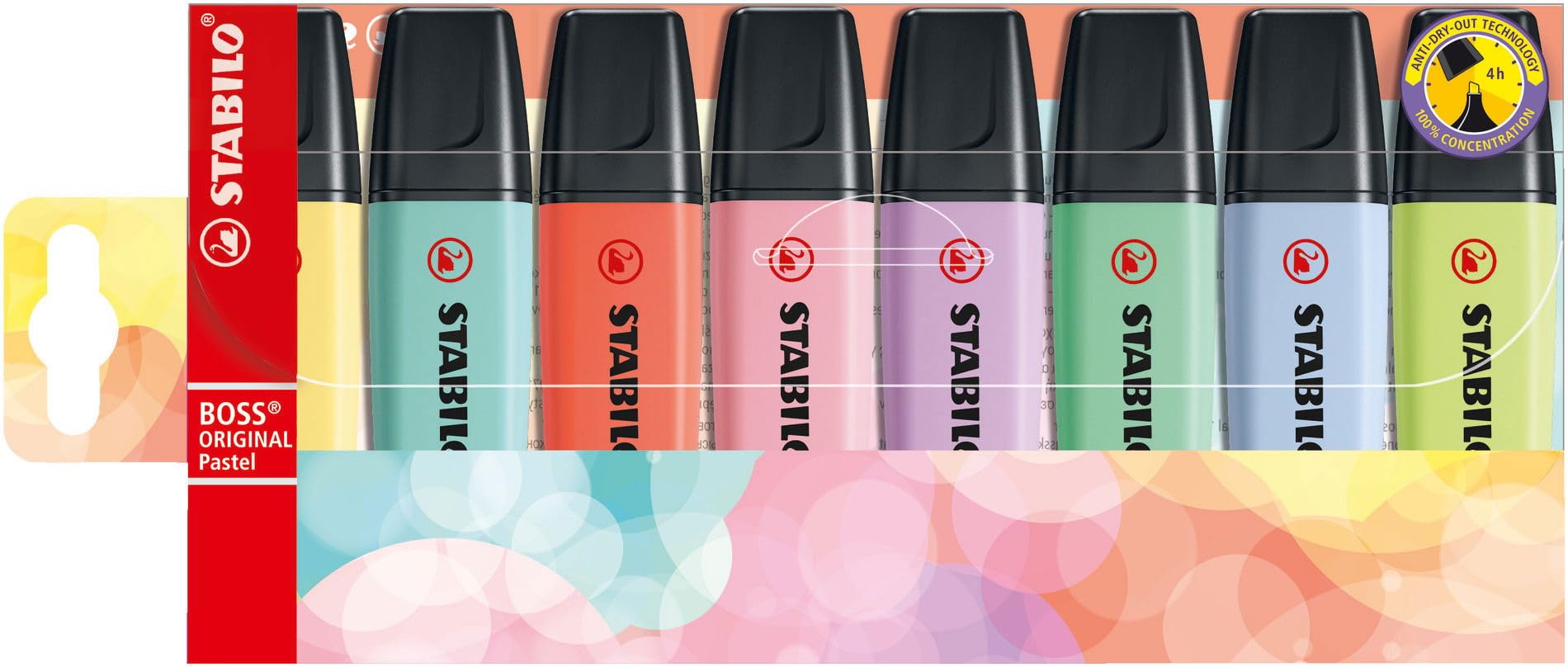 STABILO BOSS ORIGINAL Highlighter - Pastel Wallet of 8 Assorted Colours | Chisel Tip | 4 Hr Dry-Out Protection 1