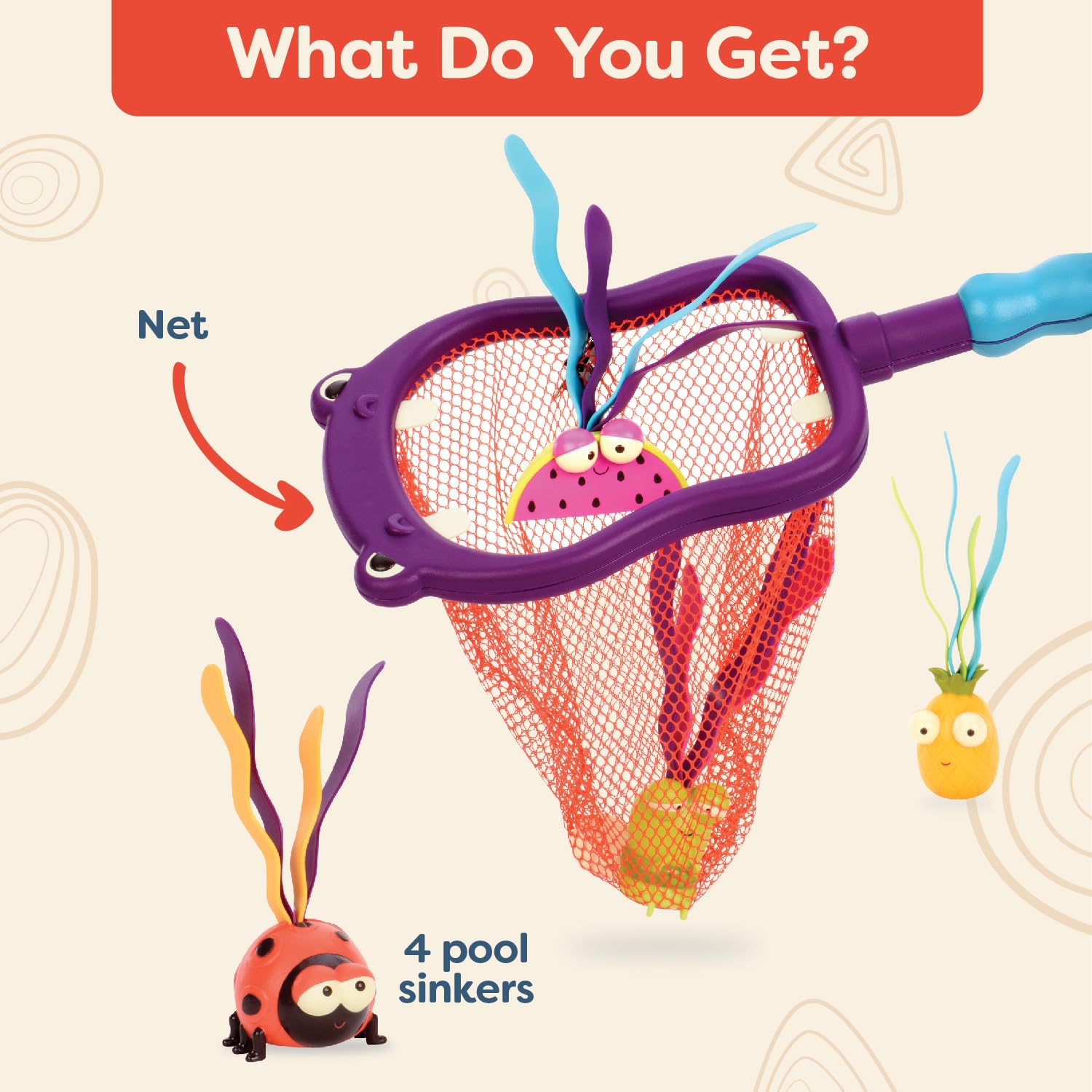 B. toys by Battat Hippo Scoop-a-Diving Pool Toys Set for Ages 3+ 5