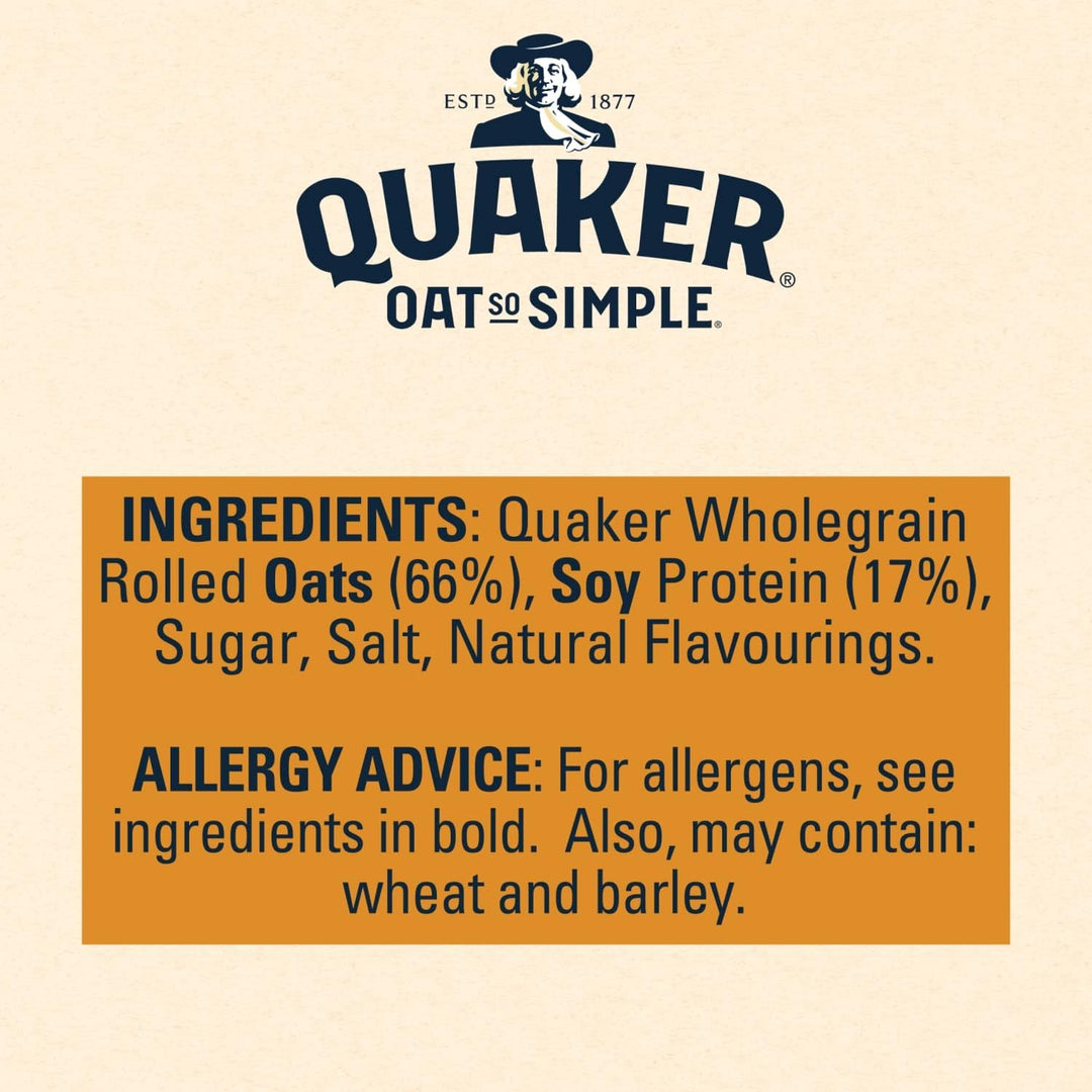 Quaker Oat So Simple Protein Golden Syrup Porridge, 8x43g