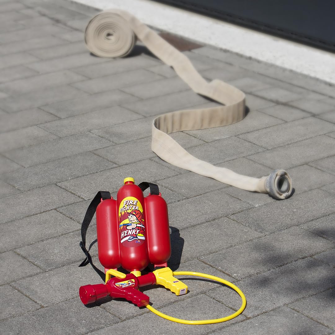 Theo Klein Firefighter Henry Water Spray Backpack Water Gun | 2L Tank | Ages 3+ 6