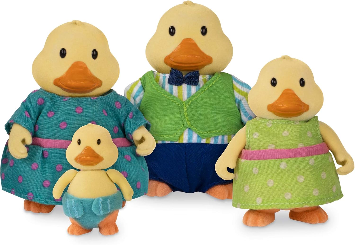 Li'l Woodzeez Quickquack Duck Family – 5pc Set with Miniature Figurines & Storybook – Imaginative Play for Kids 3+ 1