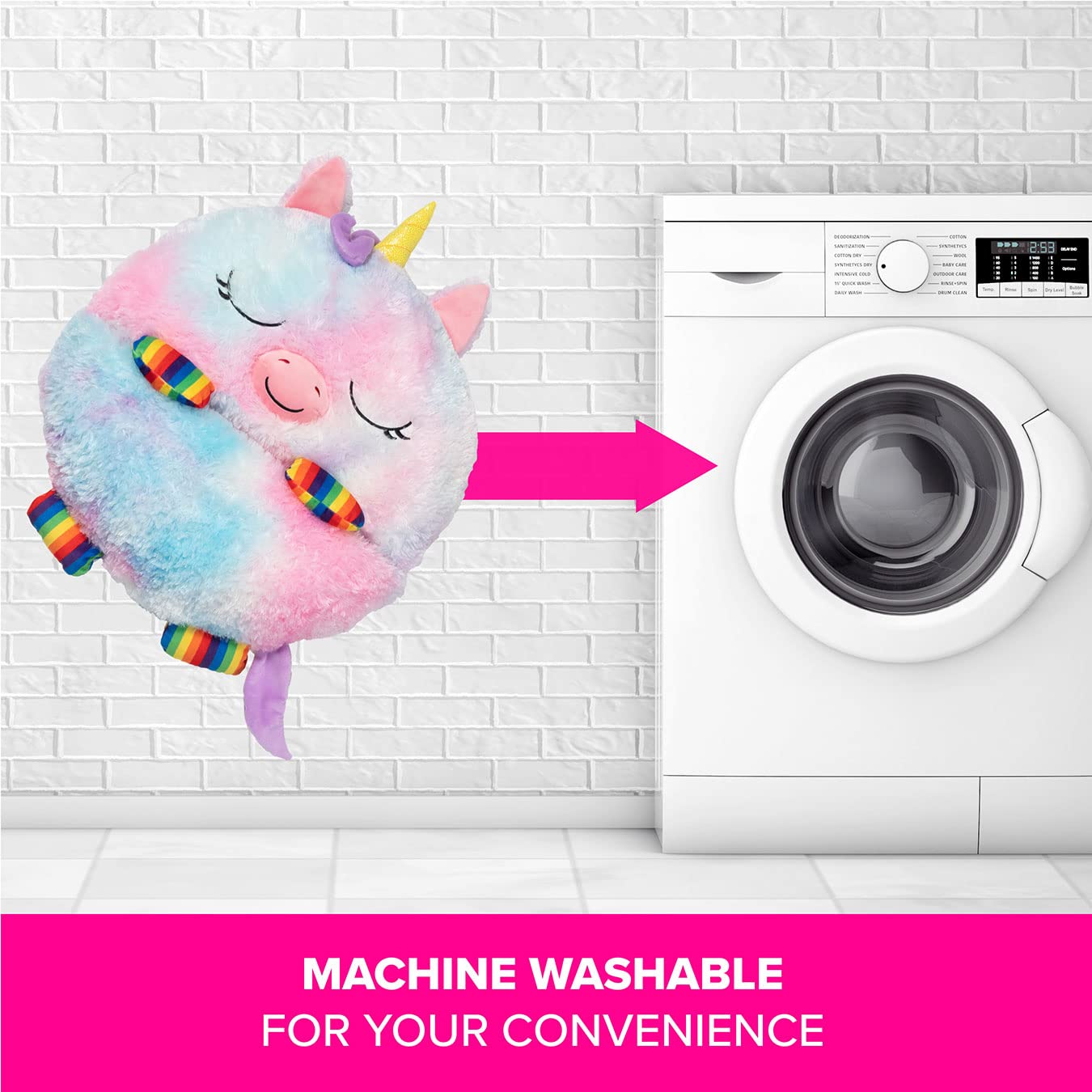 schlafsack in waschmaschine Happy Nappers Kinderschlafsack Regenbogen-Einhorn – Plüschtier und beq
