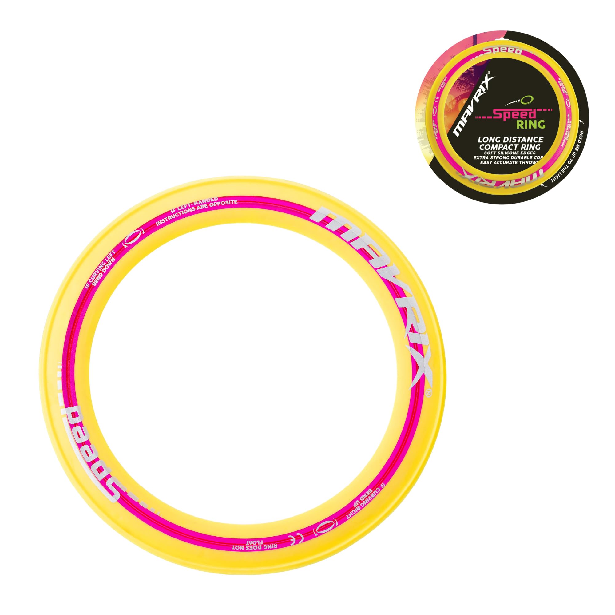 Mavrix Speed Ring Flying Disc - 200m Flight Range | Lightweight Polycarbonate | Unisex Children