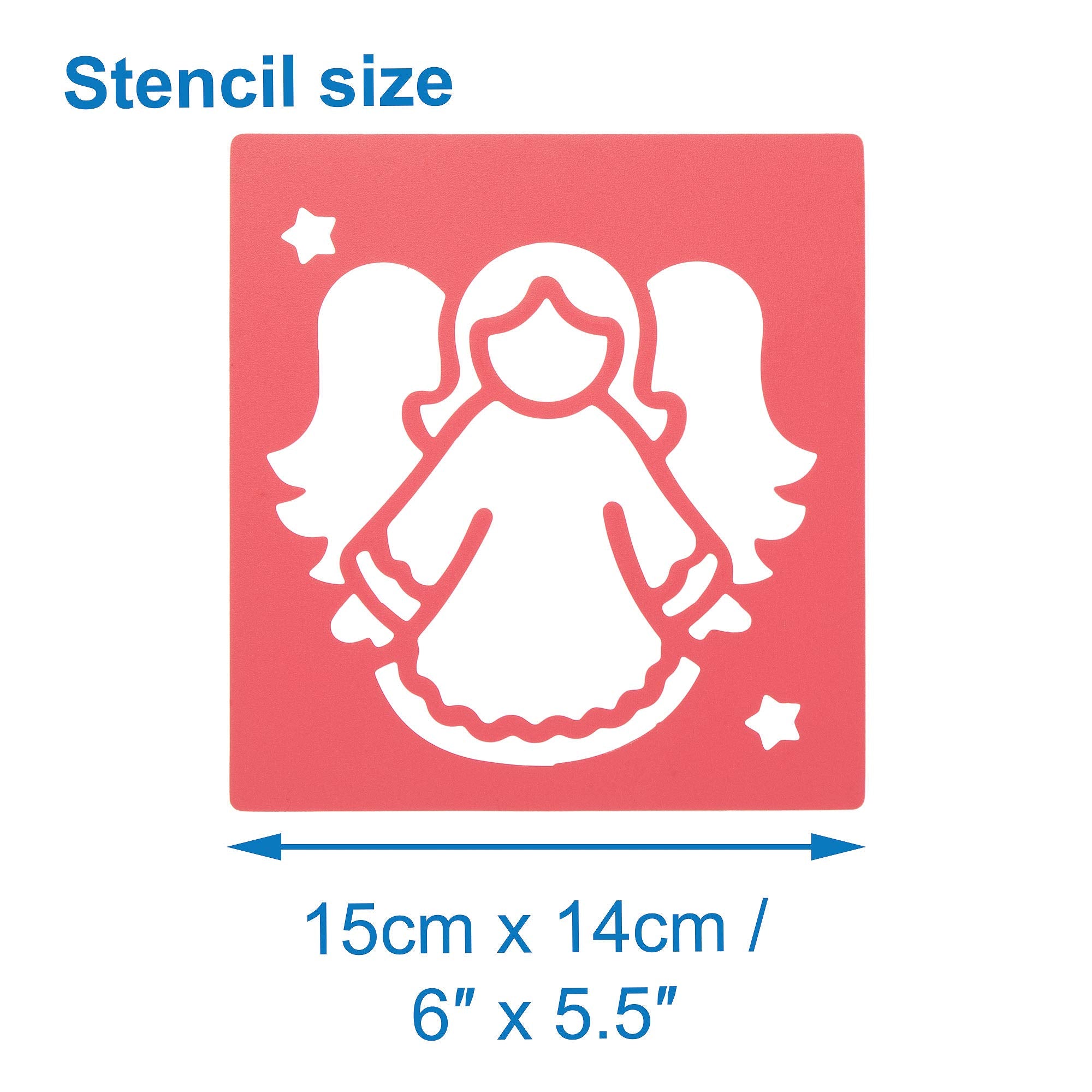 Baker Ross Christmas Stencils - Set of 6, Festive Craft Tools for Kids Ages 3+ 4