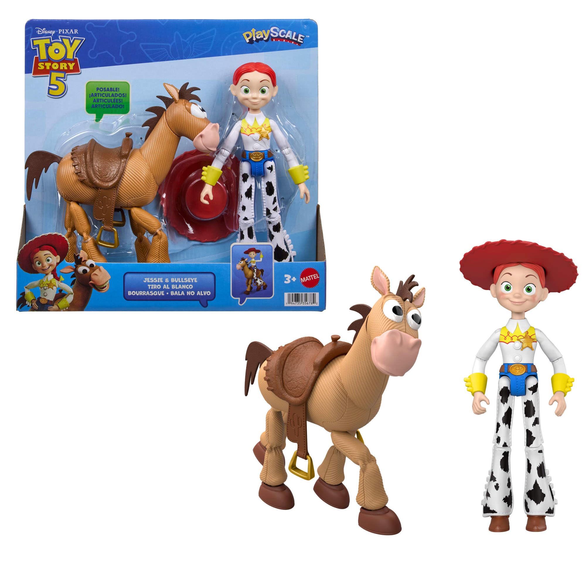 Mattel Disney and Pixar Toy Story 5 Jessie & Bullseye 7-Inch Action Figure 2-Pack 1