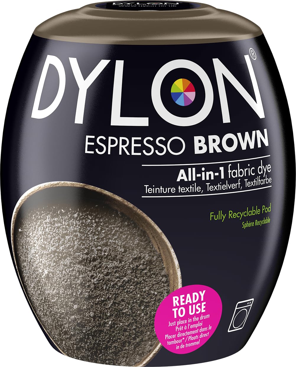 Dylon Textilfarbstoff-Pod für Waschmaschinen – Espressobraun, 350 g