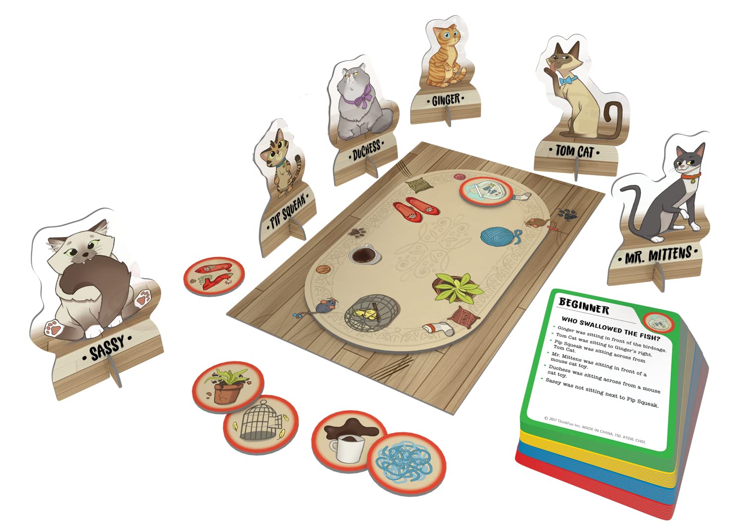 ThinkFun Cat Crimes Who's to Blame Brain Teaser Logic Challenge Game 8