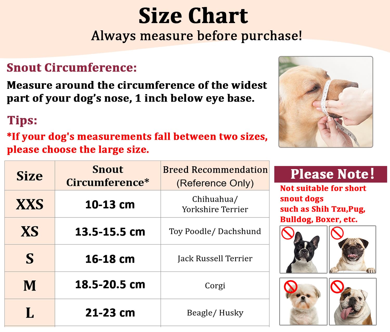 Mayerzon Ultra-Breathable Mesh Dog Muzzle - Adjustable Strap, Lightweight & Packable | Black, XS-Snout (13.5-15.5CM) 4