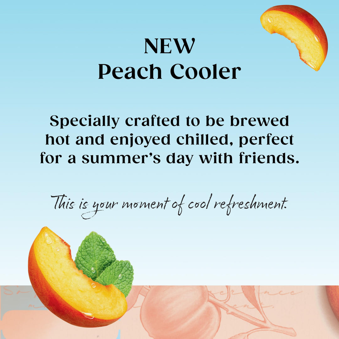 Twinings Peach Cooler Fruit Infusion Tea Bags - 20 Tea Bags, Naturally Caffeine Free, Sugar Free