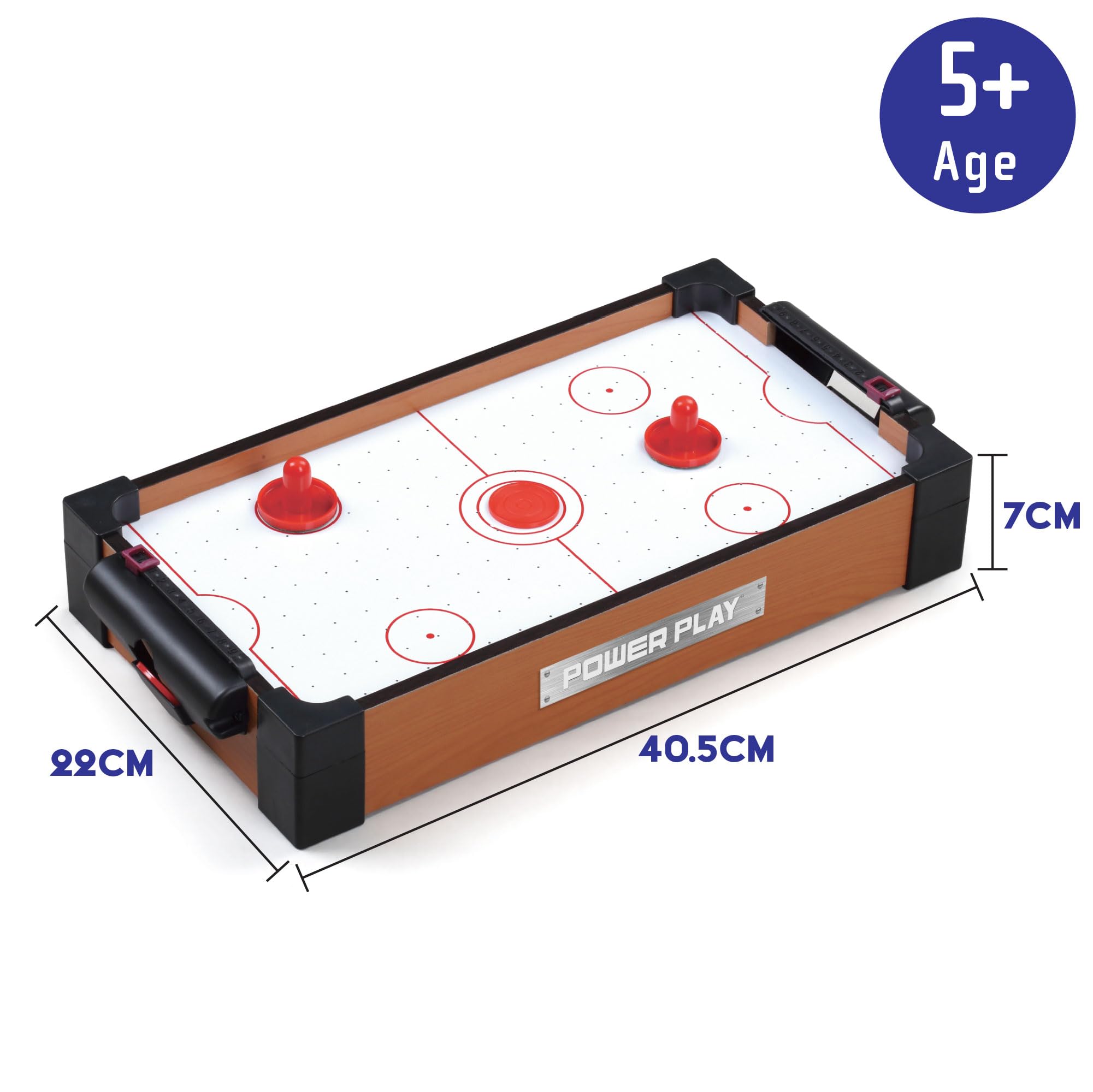 Power Play Air Hockey Table Game - Portable, 2+ Players, Ages 5+ | 16-Inch