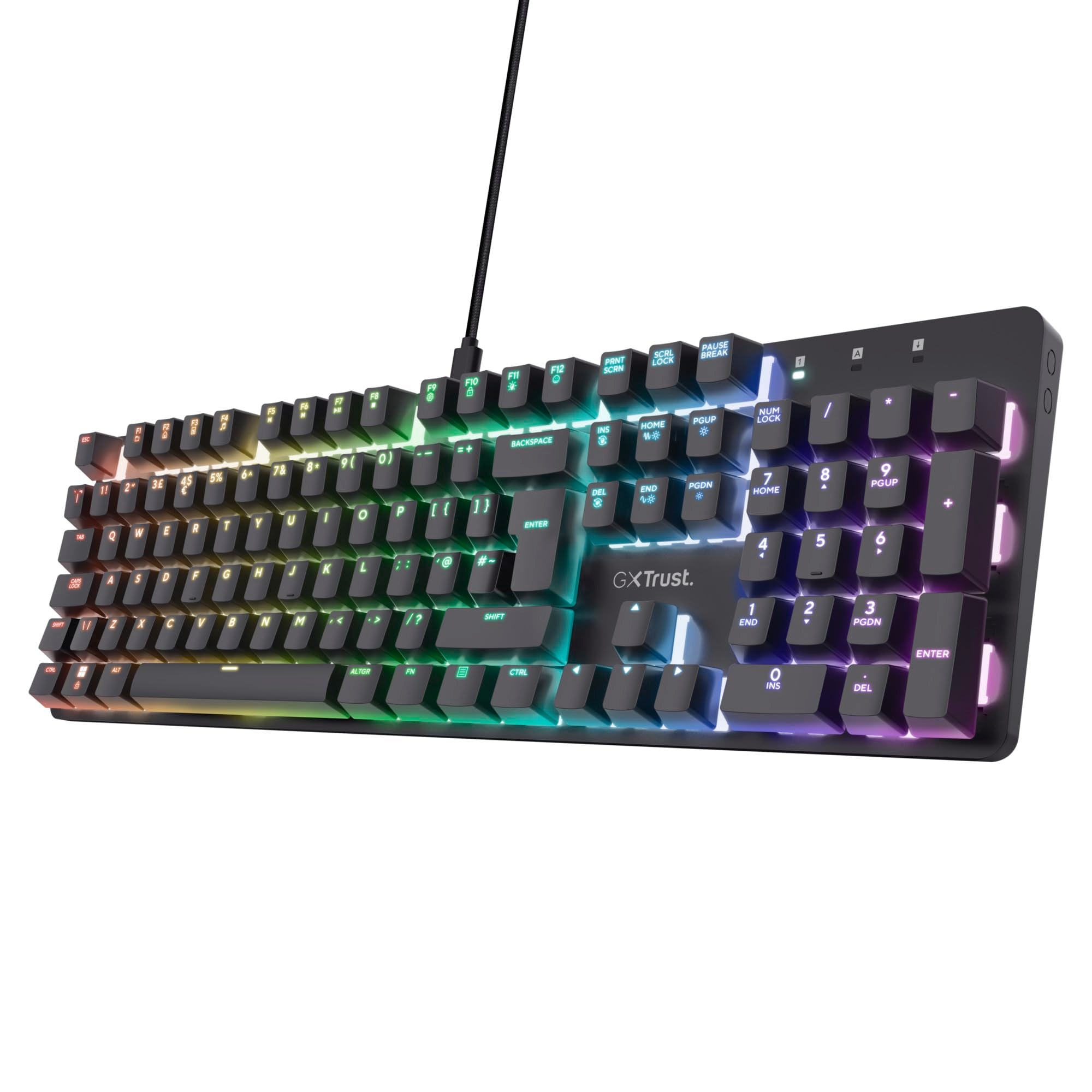 GXTrust GXT 871 Zora Mechanical Gaming Keyboard - UK Layout, RGB Illumination, Aluminium Top Plate