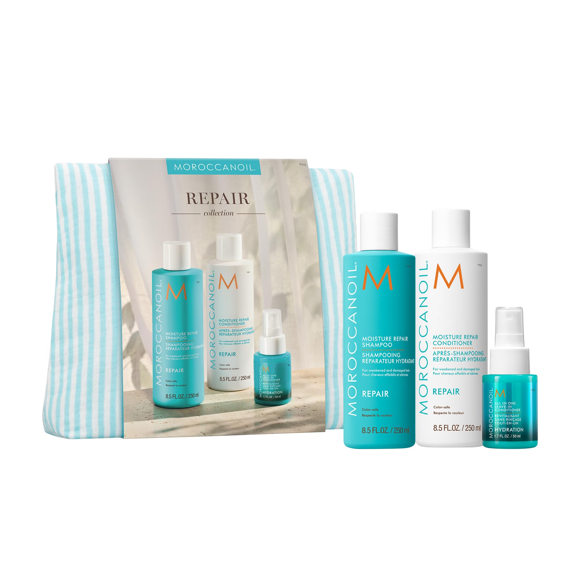 Moroccanoil Hair Moisture Repair Gift Set - Fortifies Damaged Hair | Pack of 3 | 183.33 ml