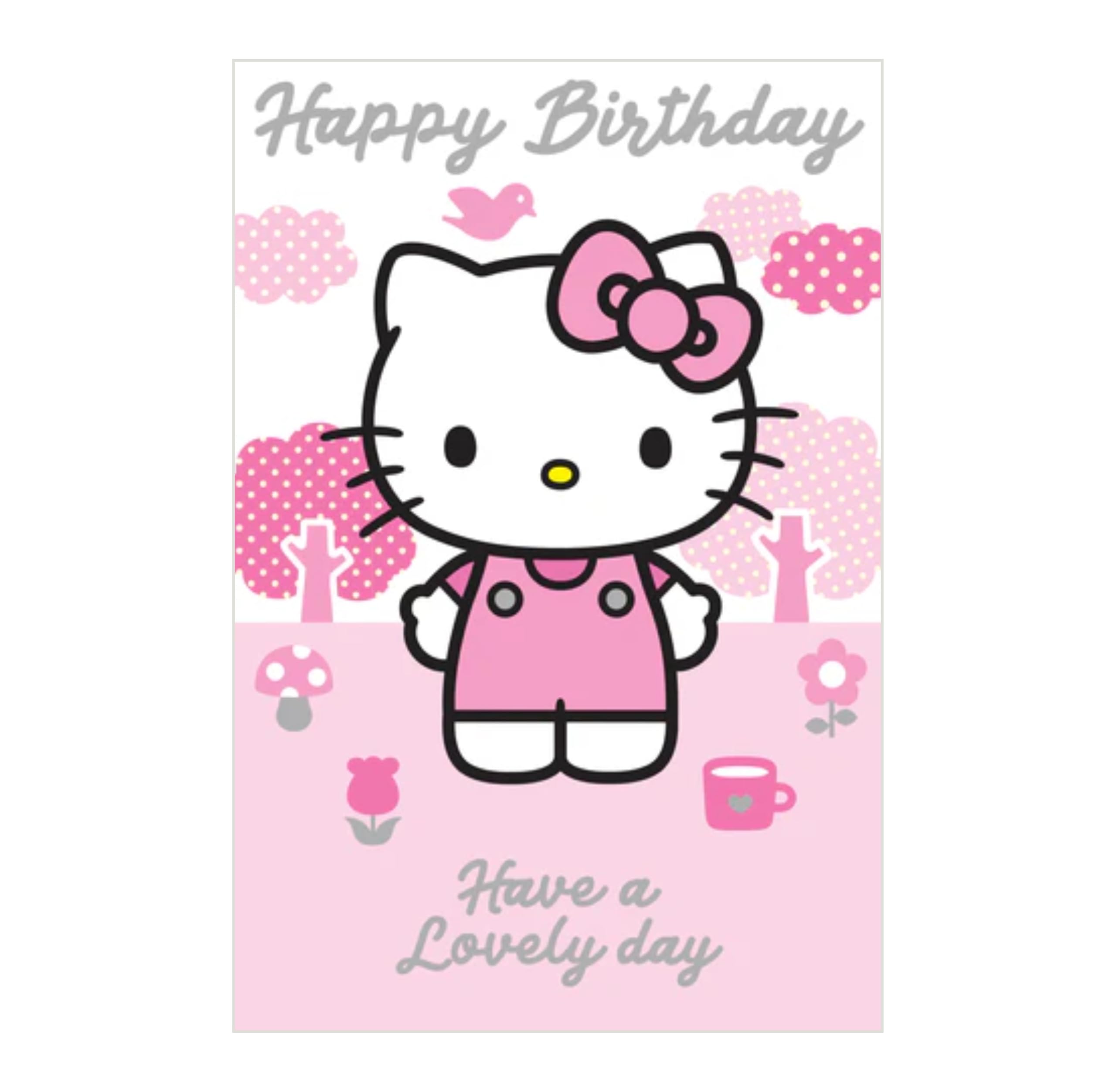 Danilo Promotions LTD Hello Kitty Birthday Card - 5x7 Inches | Blank Inside | Unisex Kids/Adults 3