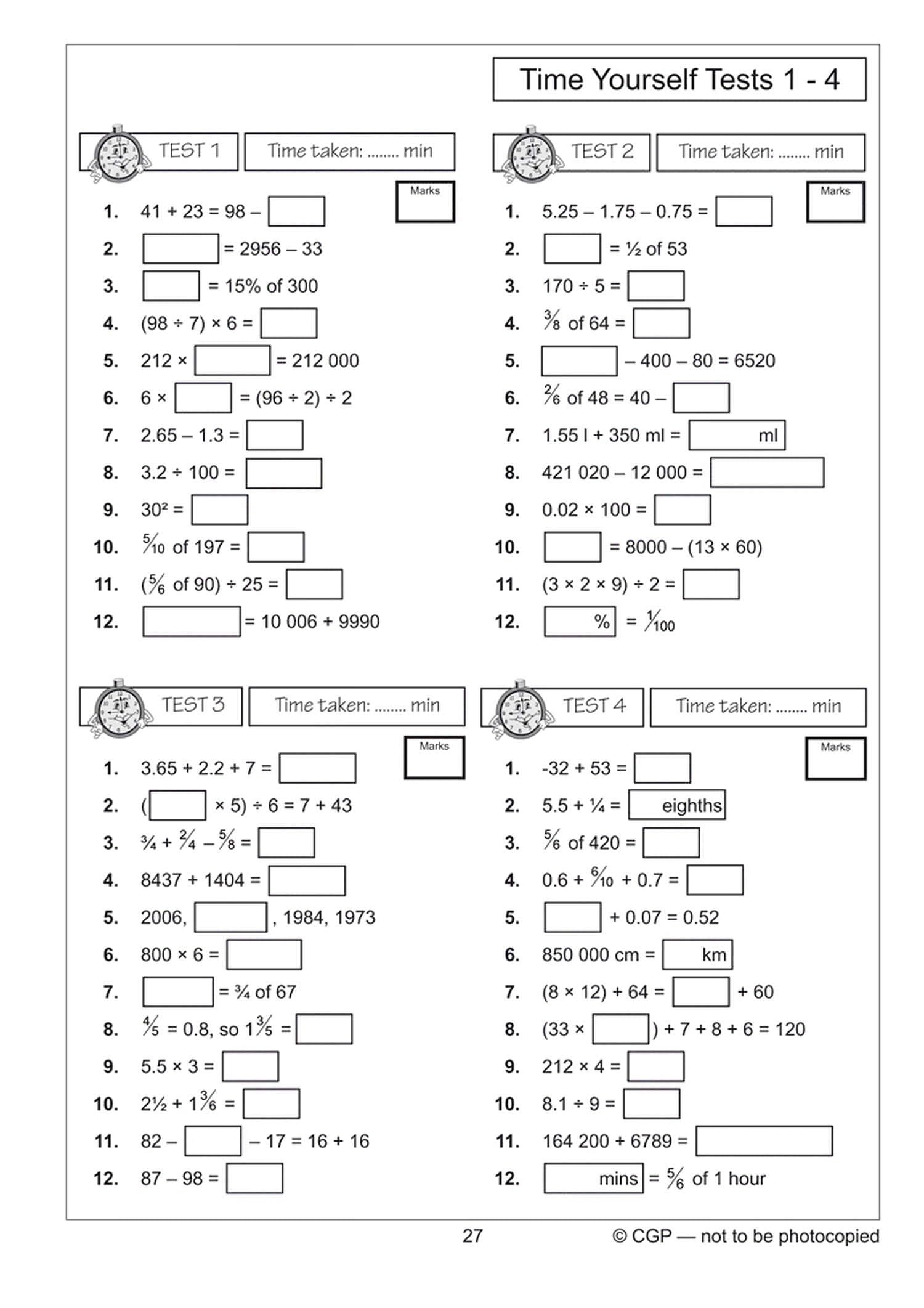 CGP Year 6 Mental Maths Workout - Ages 10-11 | Paperback | 40 Pages 4
