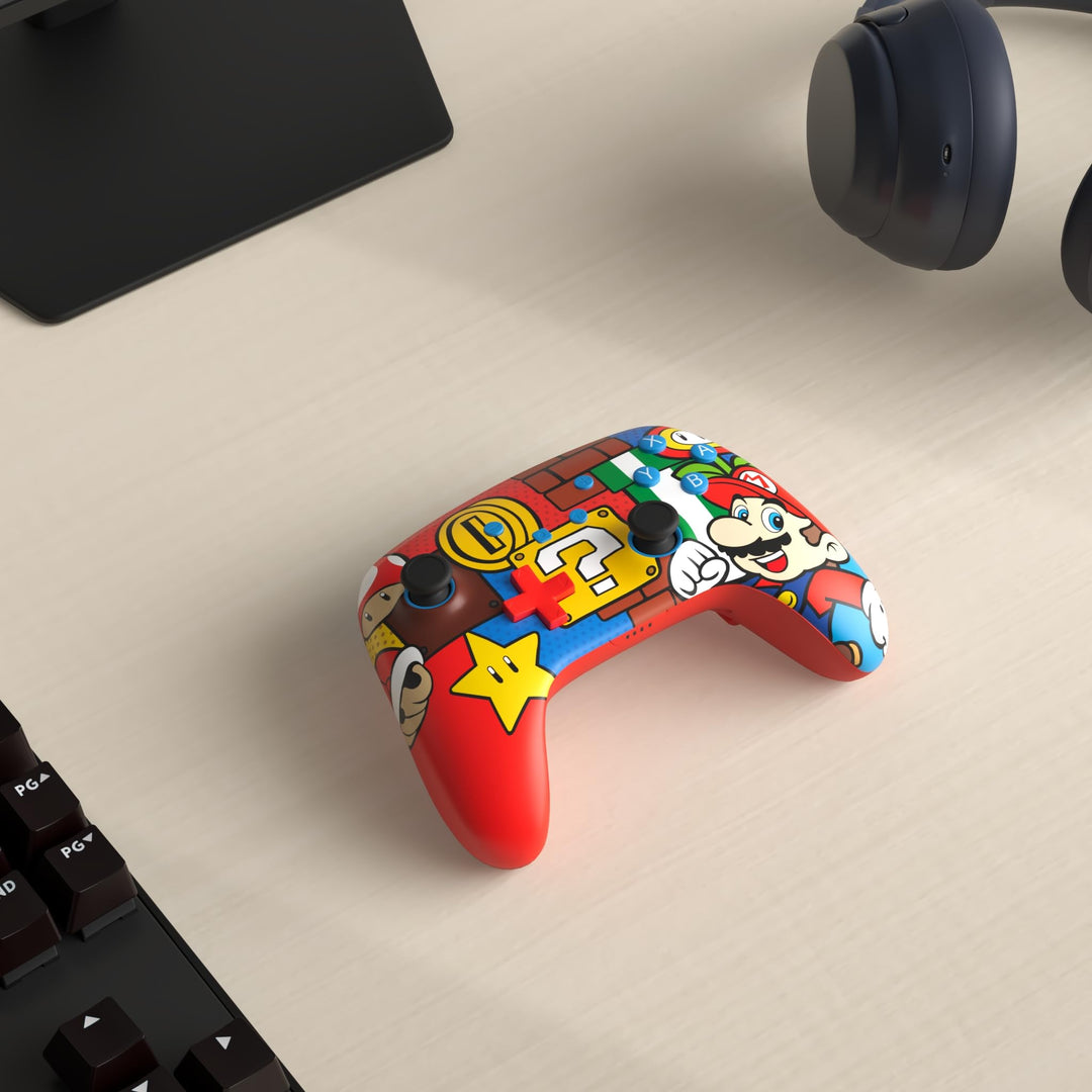 PowerA Enhanced Wireless Gamepad for Nintendo Switch - Mario Pop Design