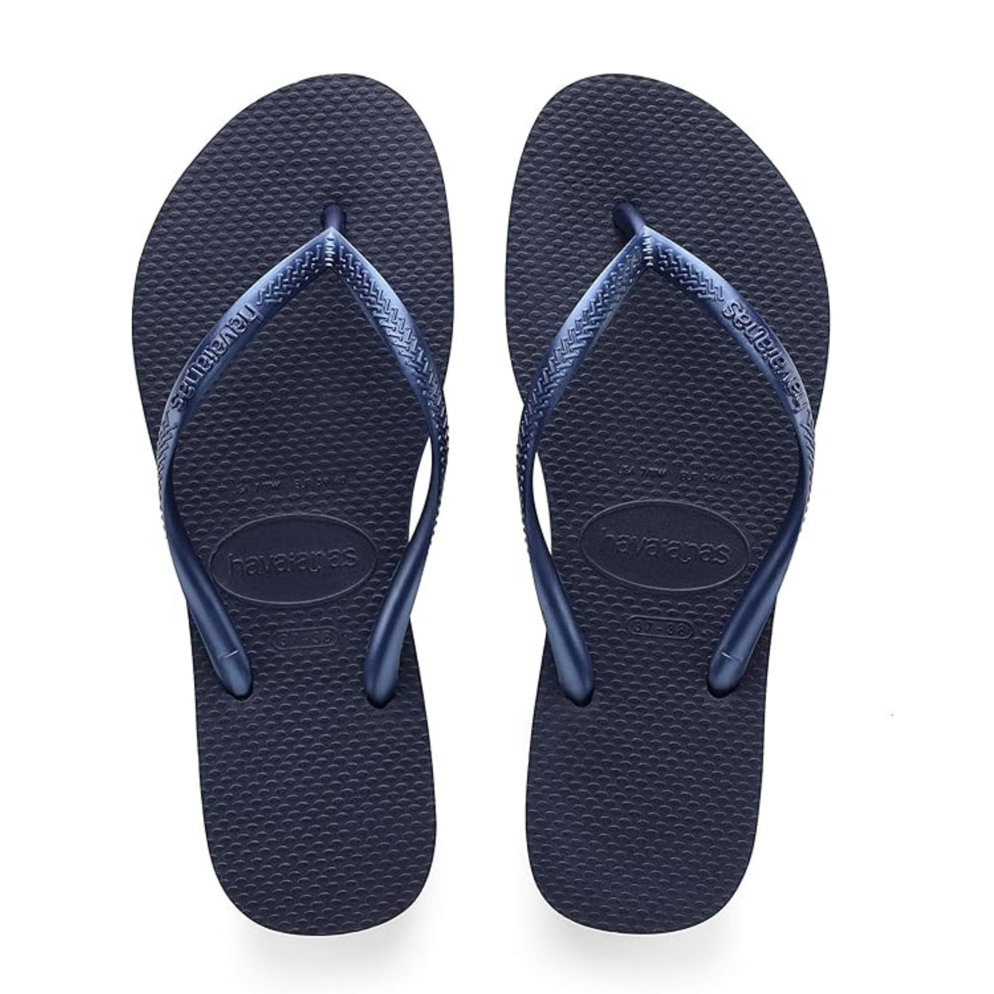 Havaianas Slim Women Flip-Flop | Navy Blue | Size 8 UK | Rubber