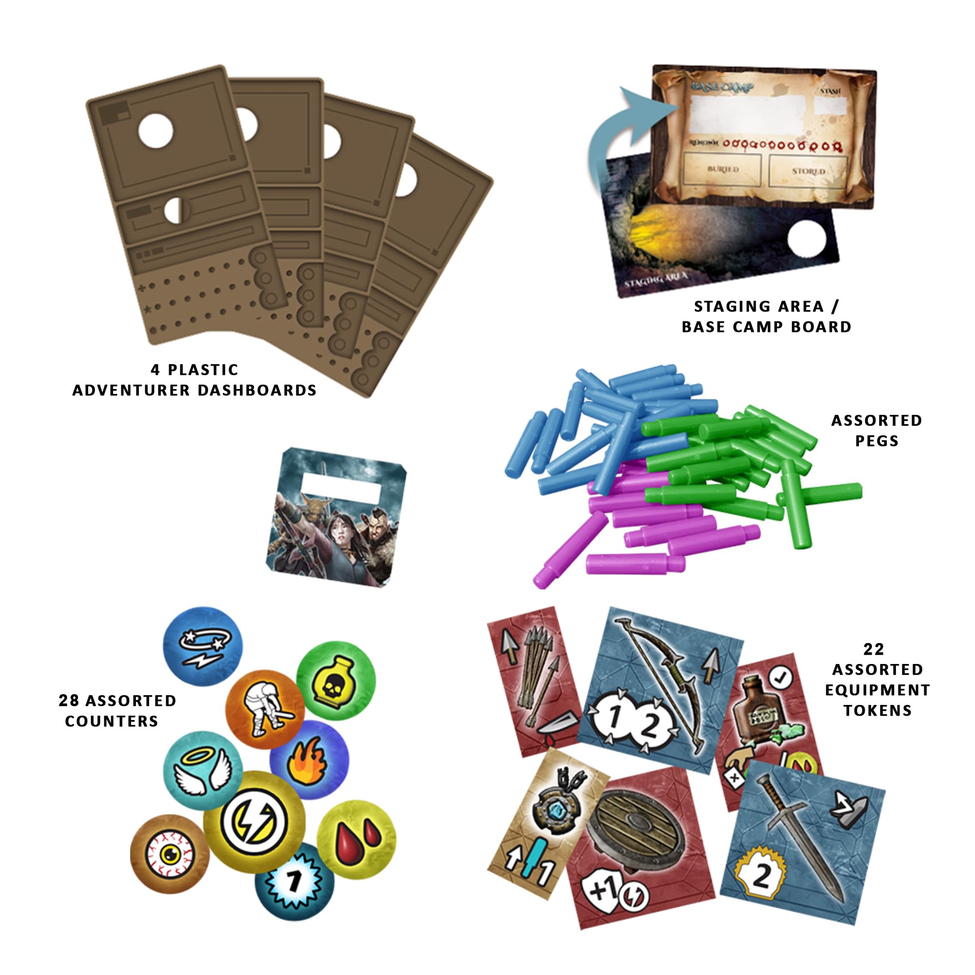 Battle Systems Maladum Adventurer Dashboards Accessory Expansion for Fantasy Miniatures Board Game