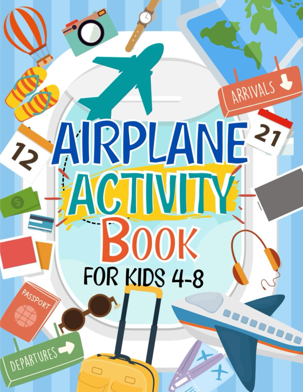 Activity Bandits Airplane Activity Book for Kids Ages 4-8 | Travel & Holiday Fun | Paperback 1