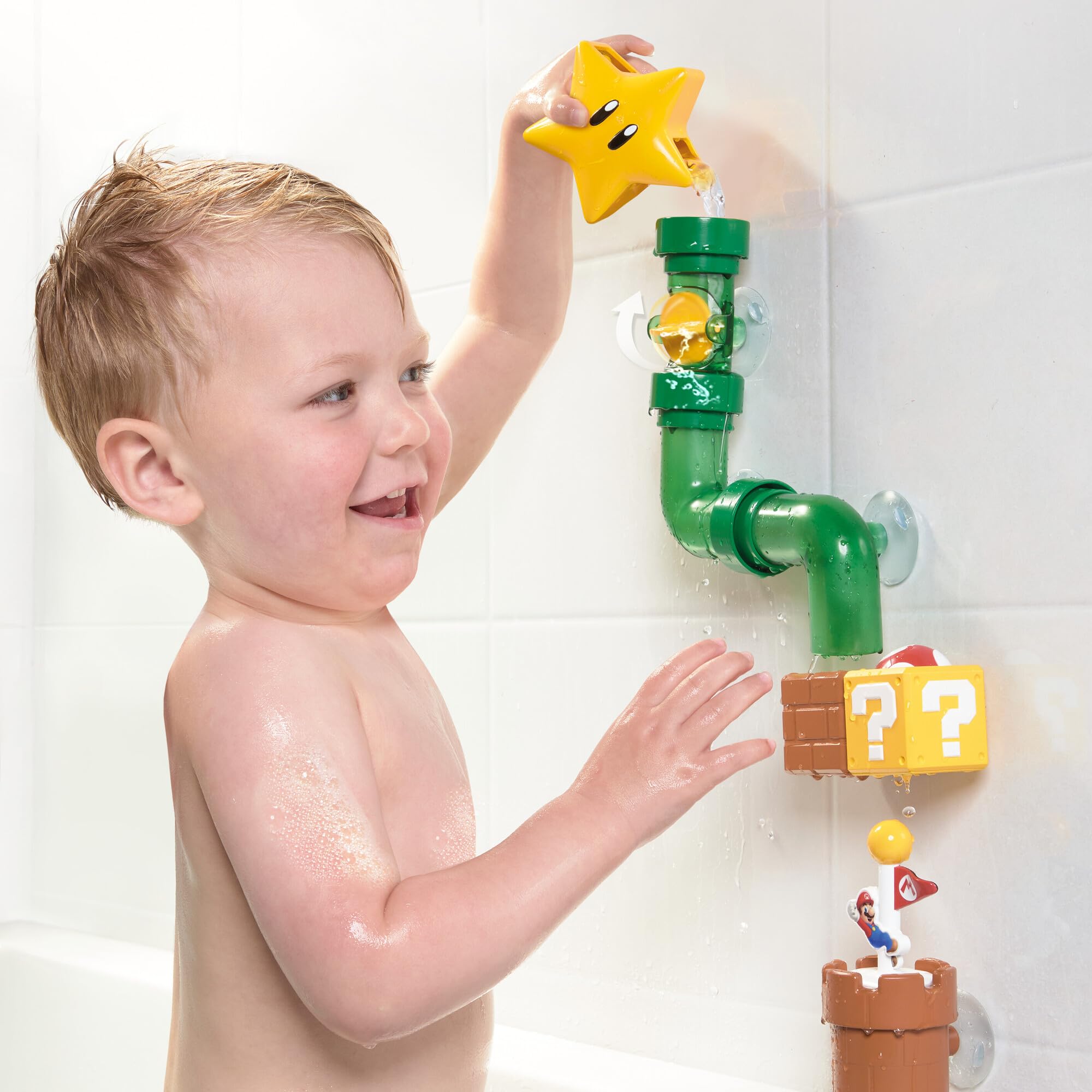 TOMY Super Mario Pipes Bath Toy | Plastic | Unisex Children 8