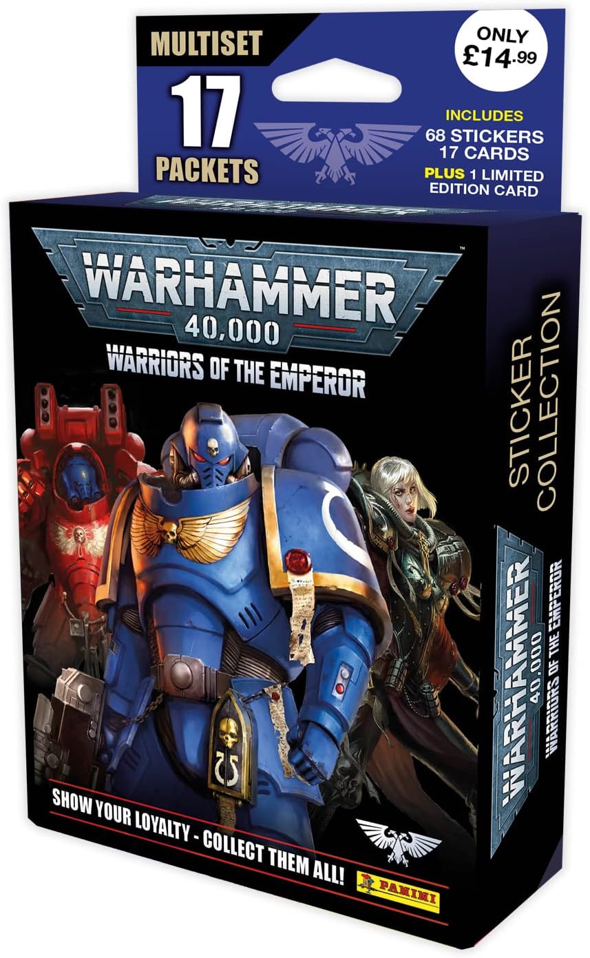 Panini Warhammer 40,000: Warriors of the Emperor Mega Multiset - 204 Stickers & 50 Hero Cards 1