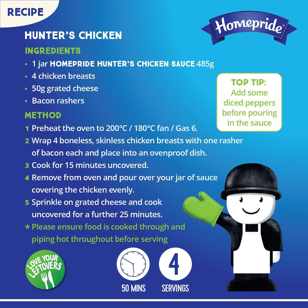 Homepride Sweet & Smoky Hunter's Chicken Cooking Sauce, 485g Jar