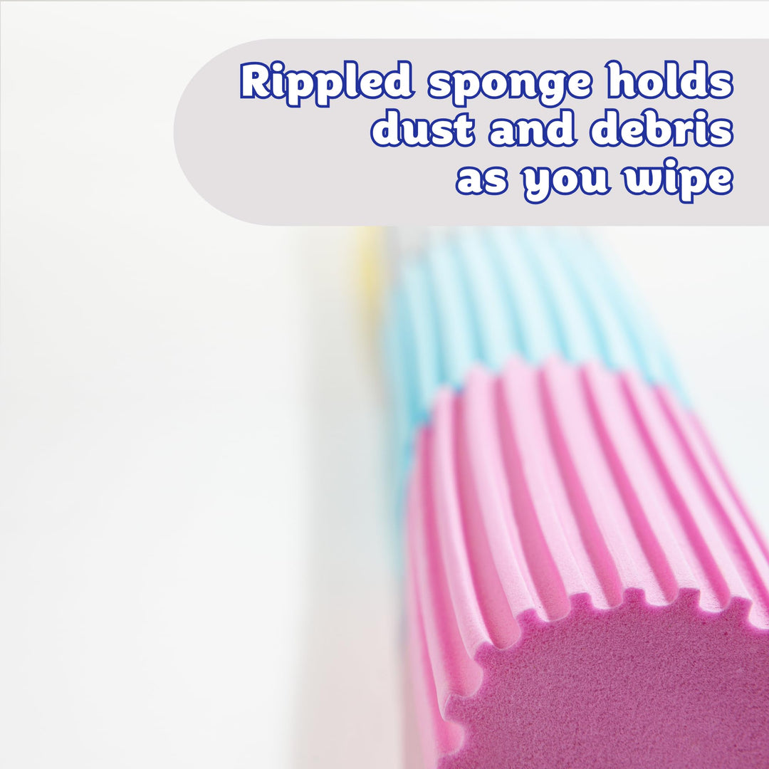 Scrub Daddy Damp Duster - Multipurpose Wet Dust Sponge for Blinds, Radiators & Skirting Boards, Blue